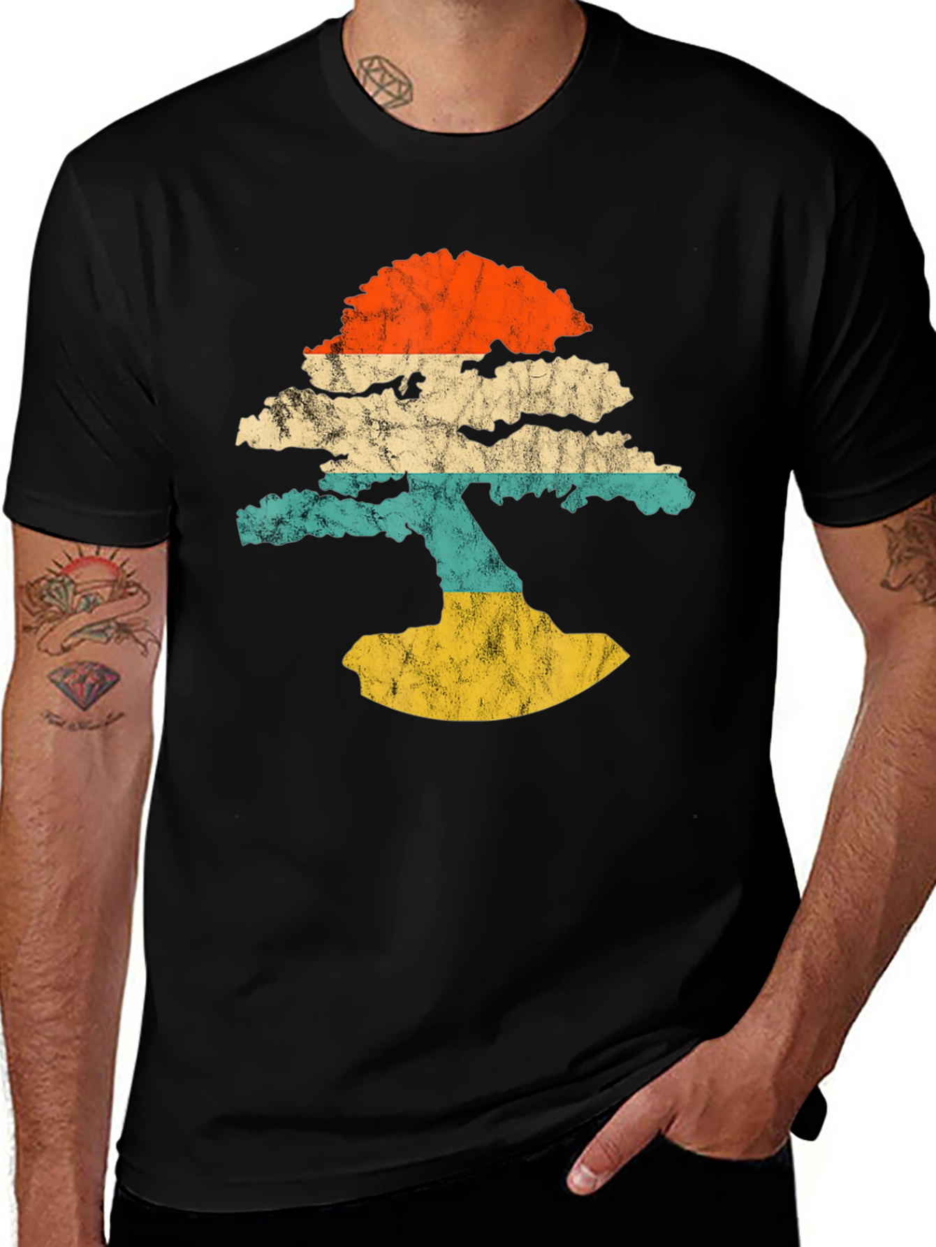 Retro Bonsai Tree Graphic Tee