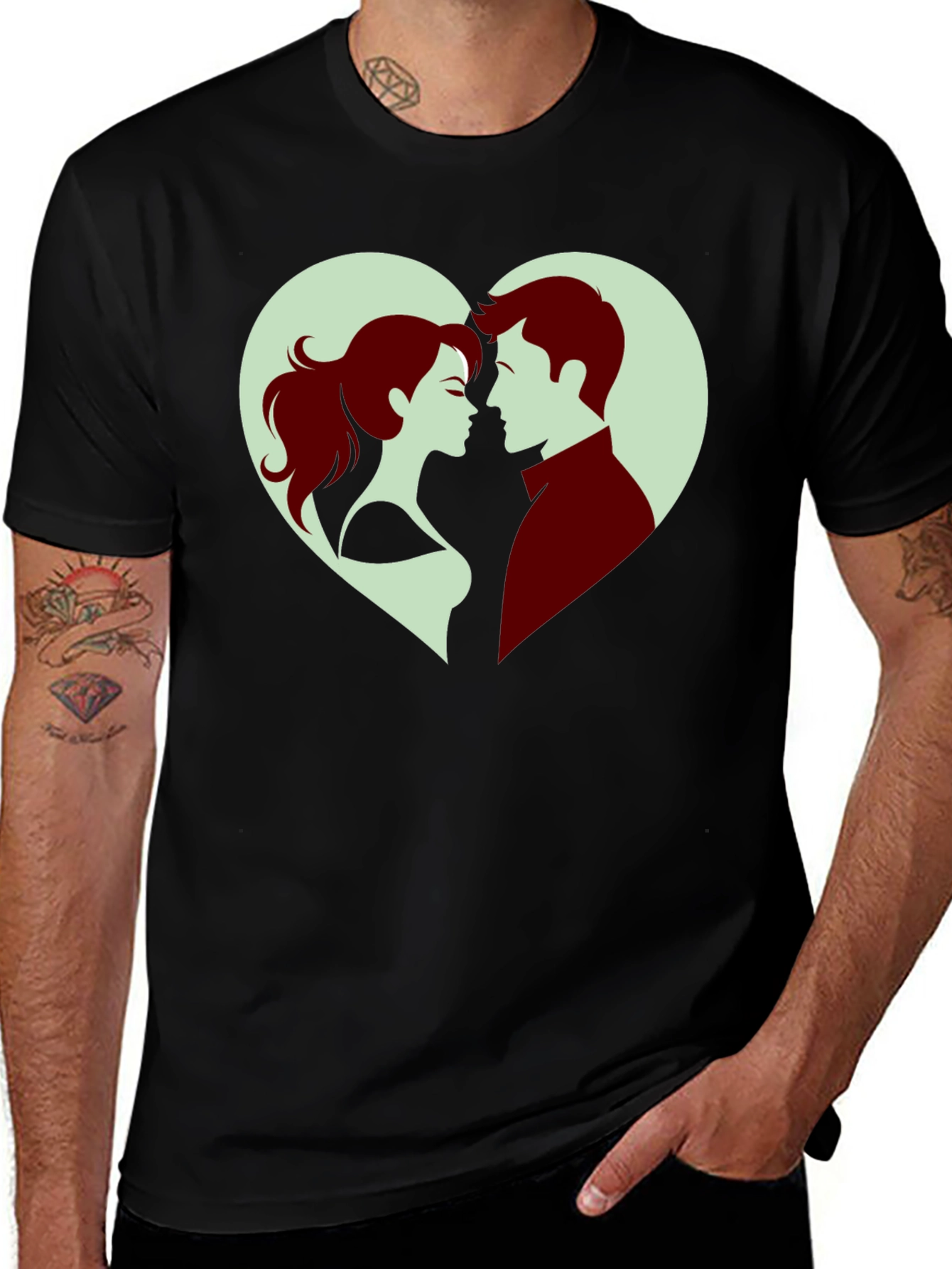 Variant 25 of Romantic Couple Heart T-Shirt - Valentine's Day Gift