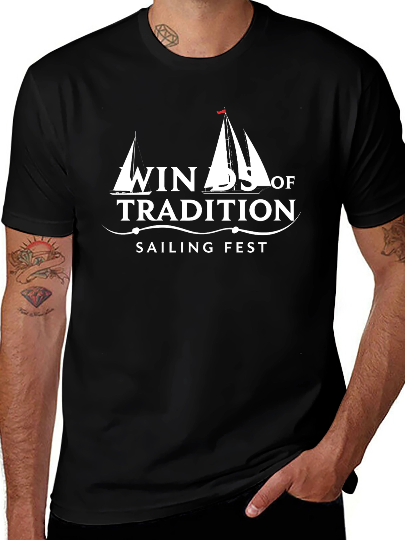 Variant 19 of Winds of Tradition Sailing Fest Black T-Shirt