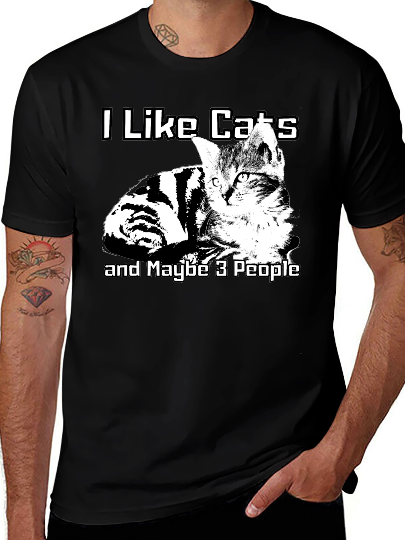 Variant 6 of I Like Cats T-Shirt Funny Cat Lover Graphic Tee