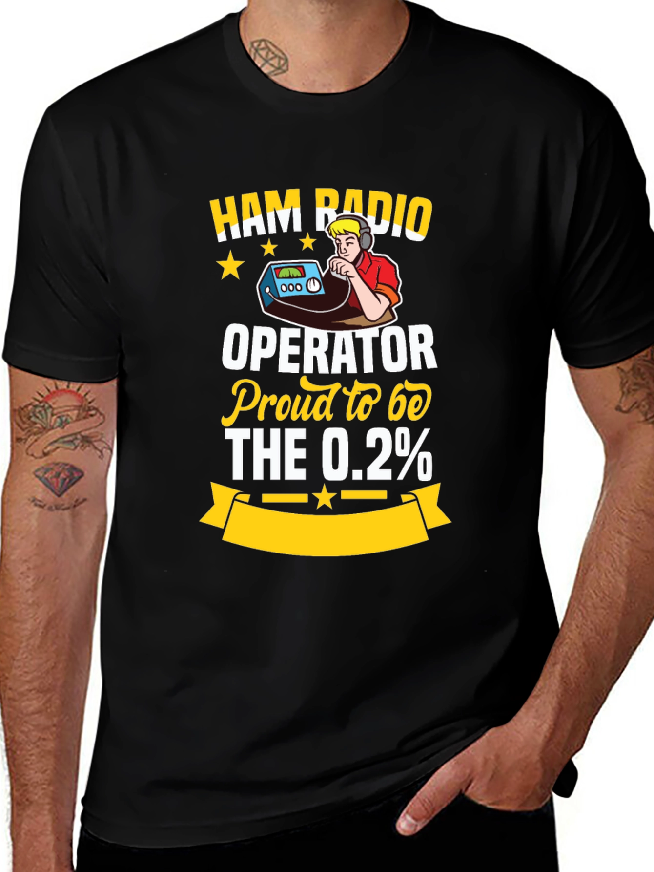 Variant 20 of Ham Radio Operator T-Shirt - Proud 0.2%