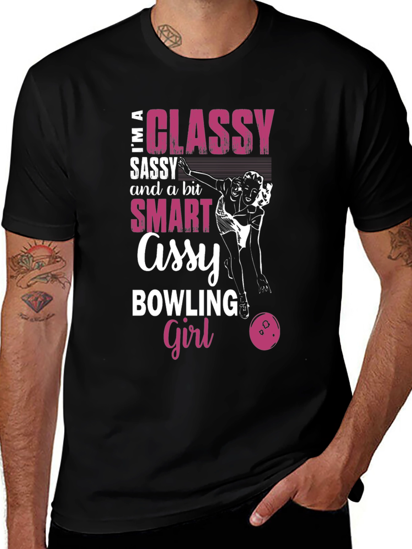 Variant 8 of Classy Sassy Smart Bowling Girl T-Shirt