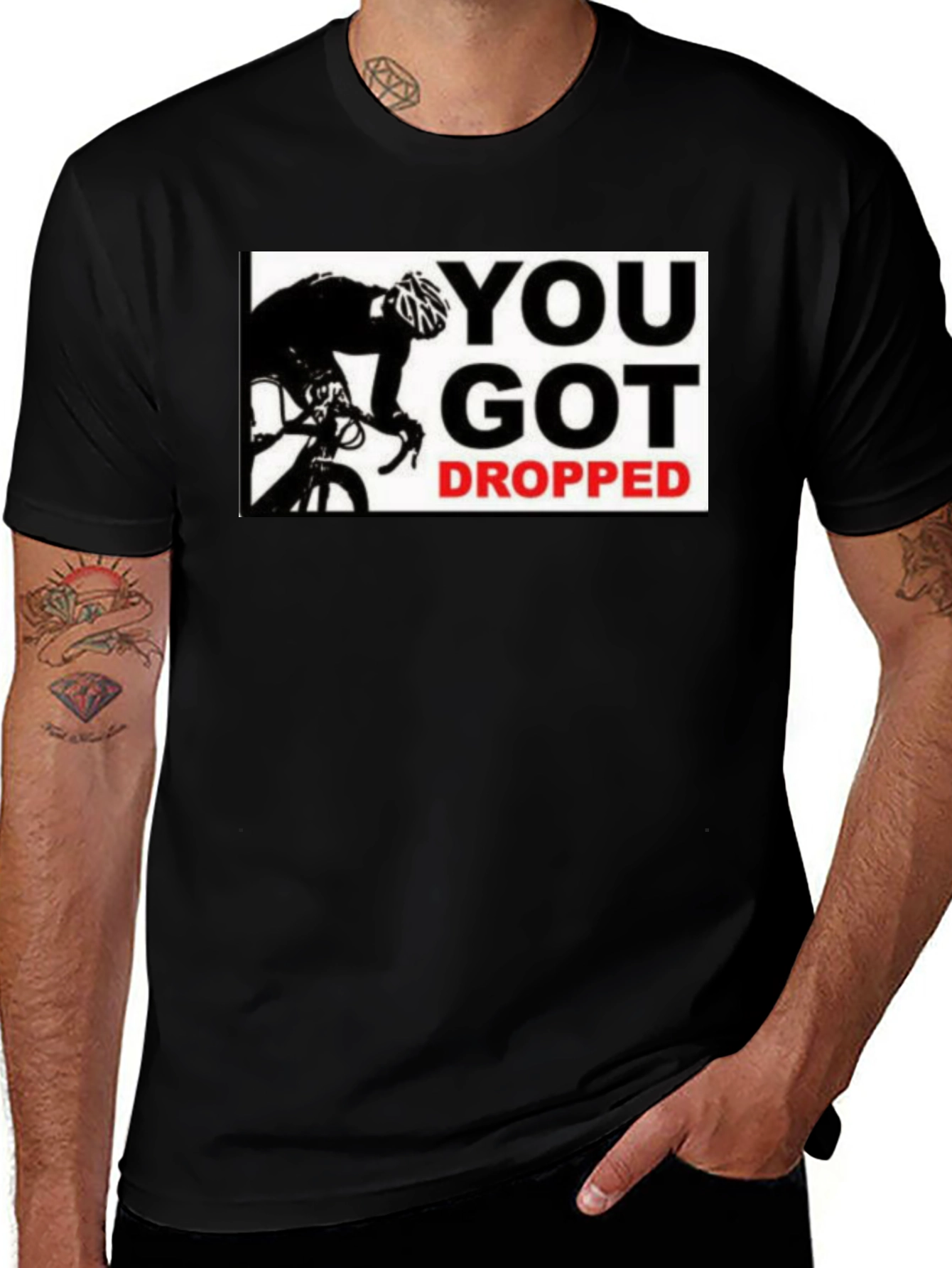 Variant 22 of You Got Dropped Cycling T-Shirt