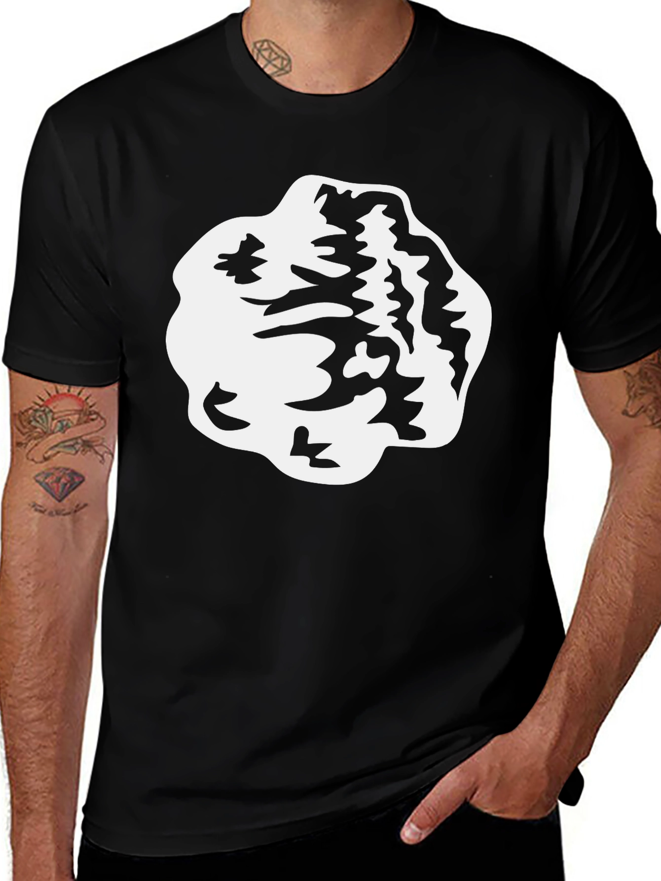 Variant 17 of Unique Graphic Tee - Black Casual T-Shirt