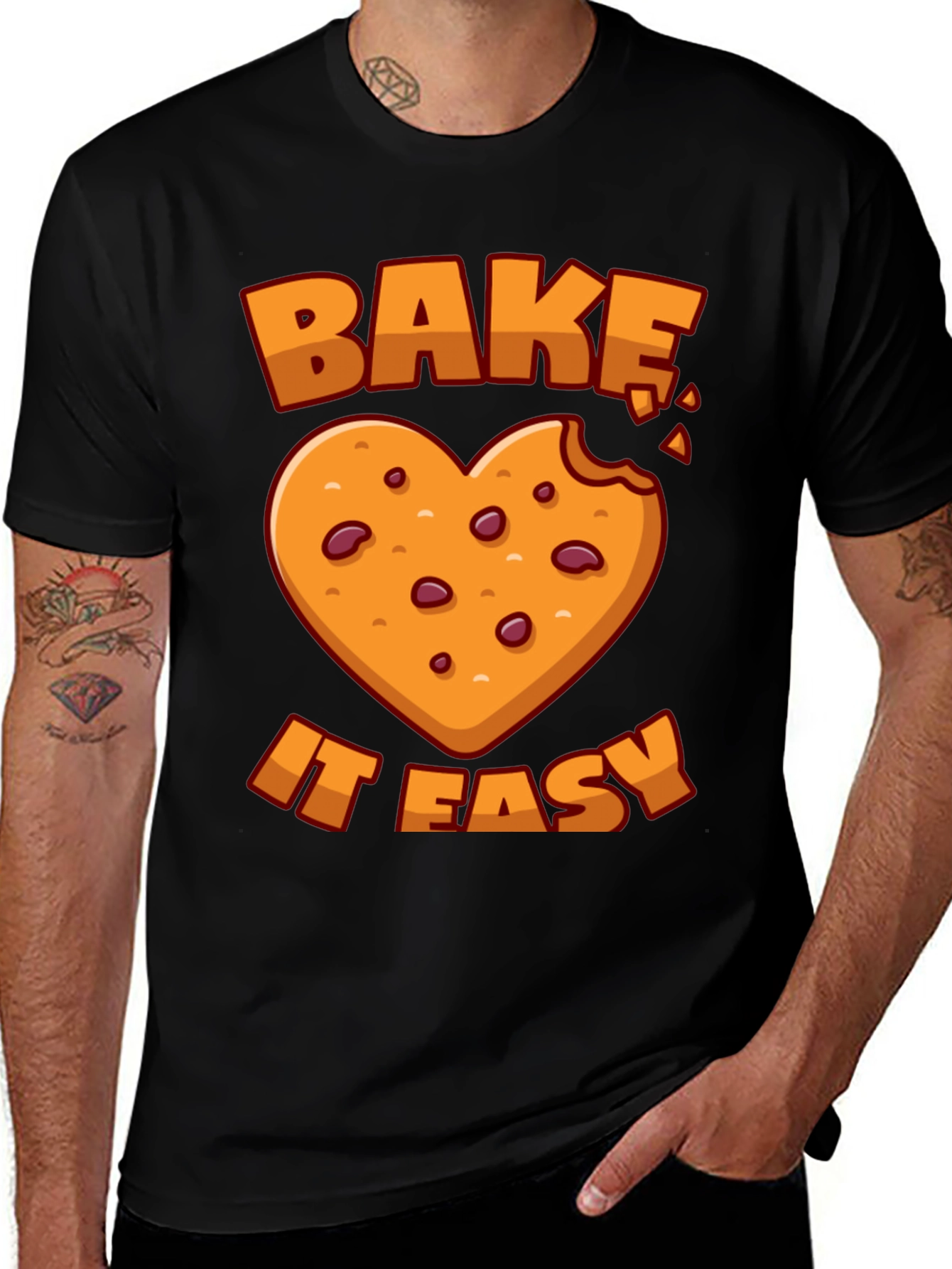 Variant 30 of Bake it Easy Cookie Heart T-Shirt