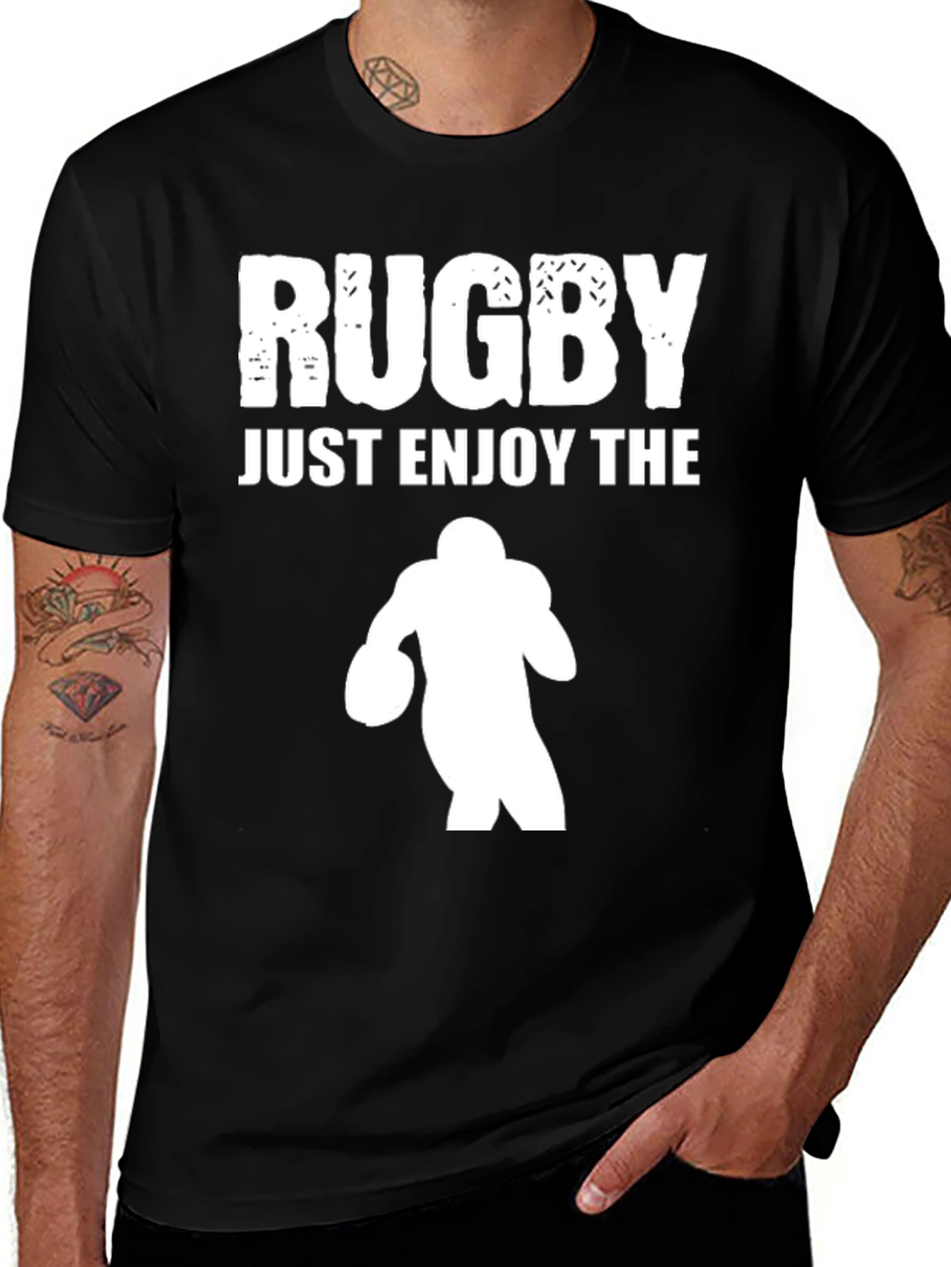 Variant 13 of Rugby Graphic Tee - Enjoy the Game!