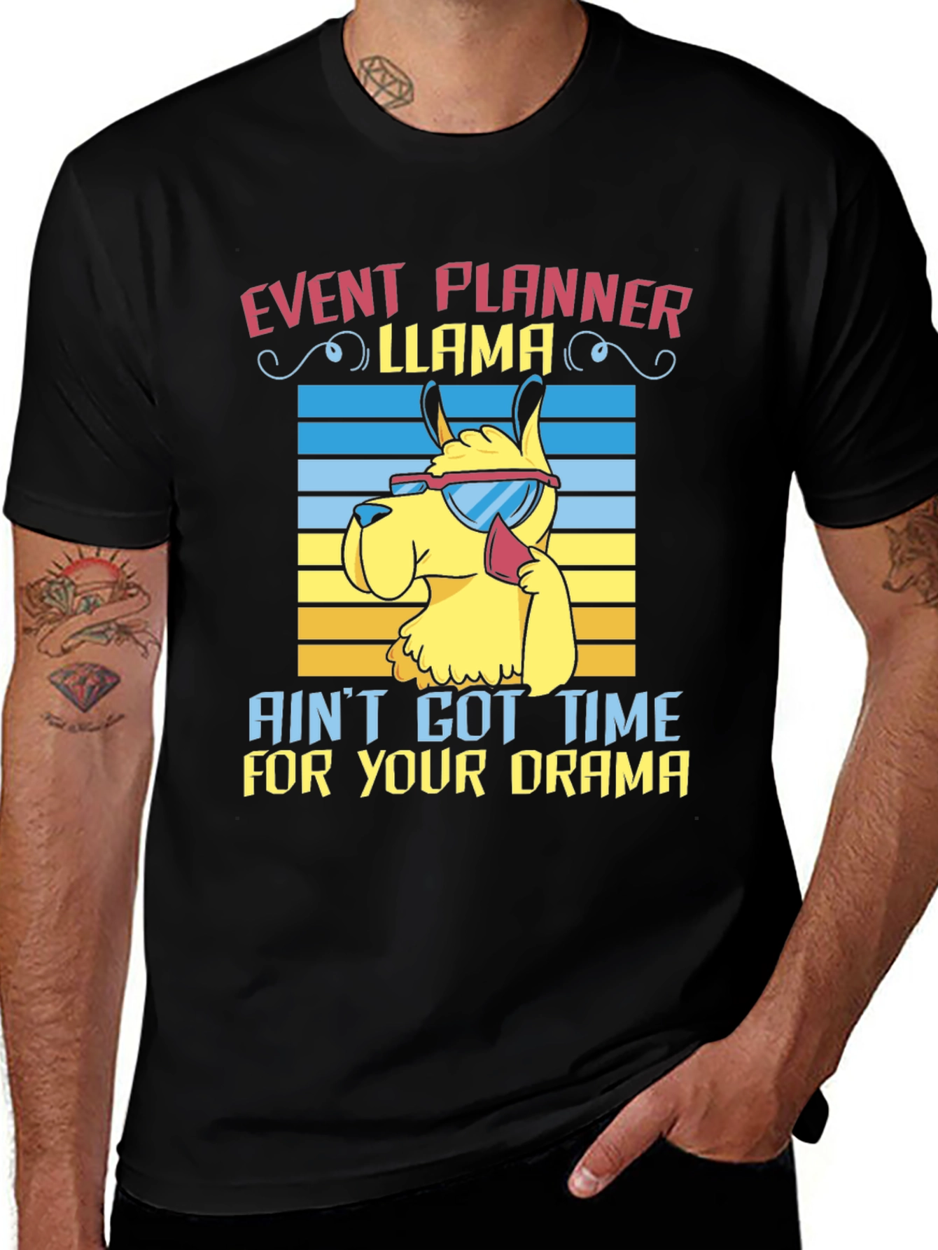Variant 27 of Event Planner Llama T-Shirt