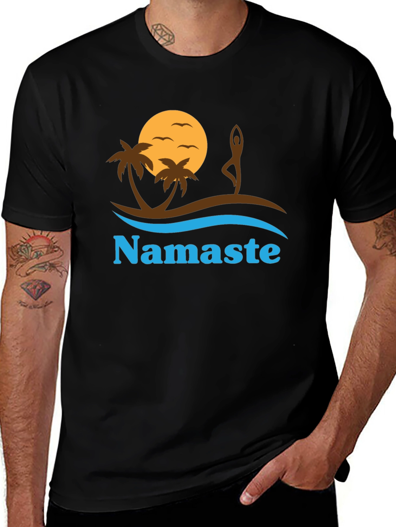 Variant 27 of Namaste T-Shirt - Yoga Inspired Graphic Tee