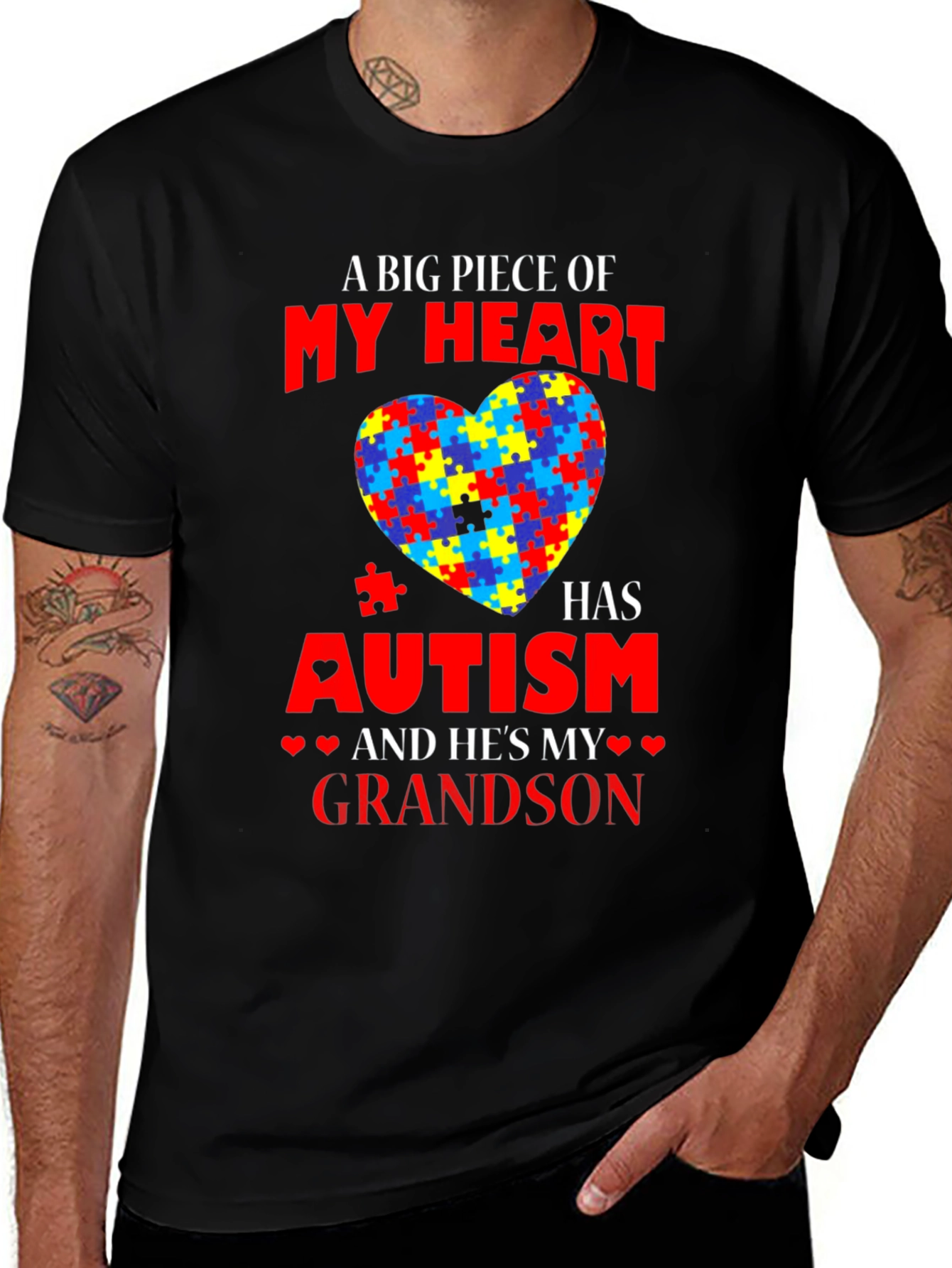 Variant 30 of Autism Awareness Grandson T-Shirt