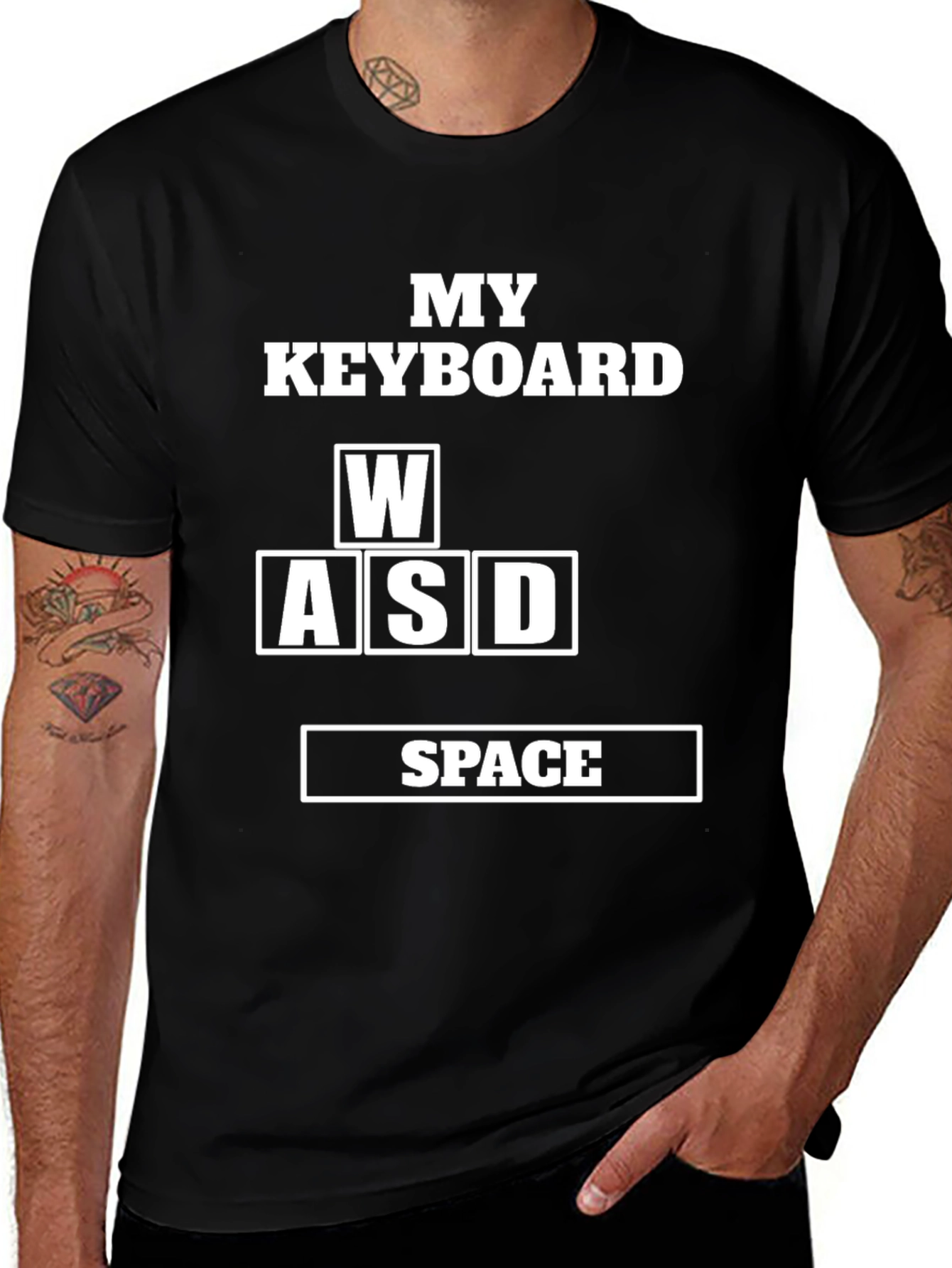 Variant 9 of Gamer Keyboard WASD Space T-Shirt