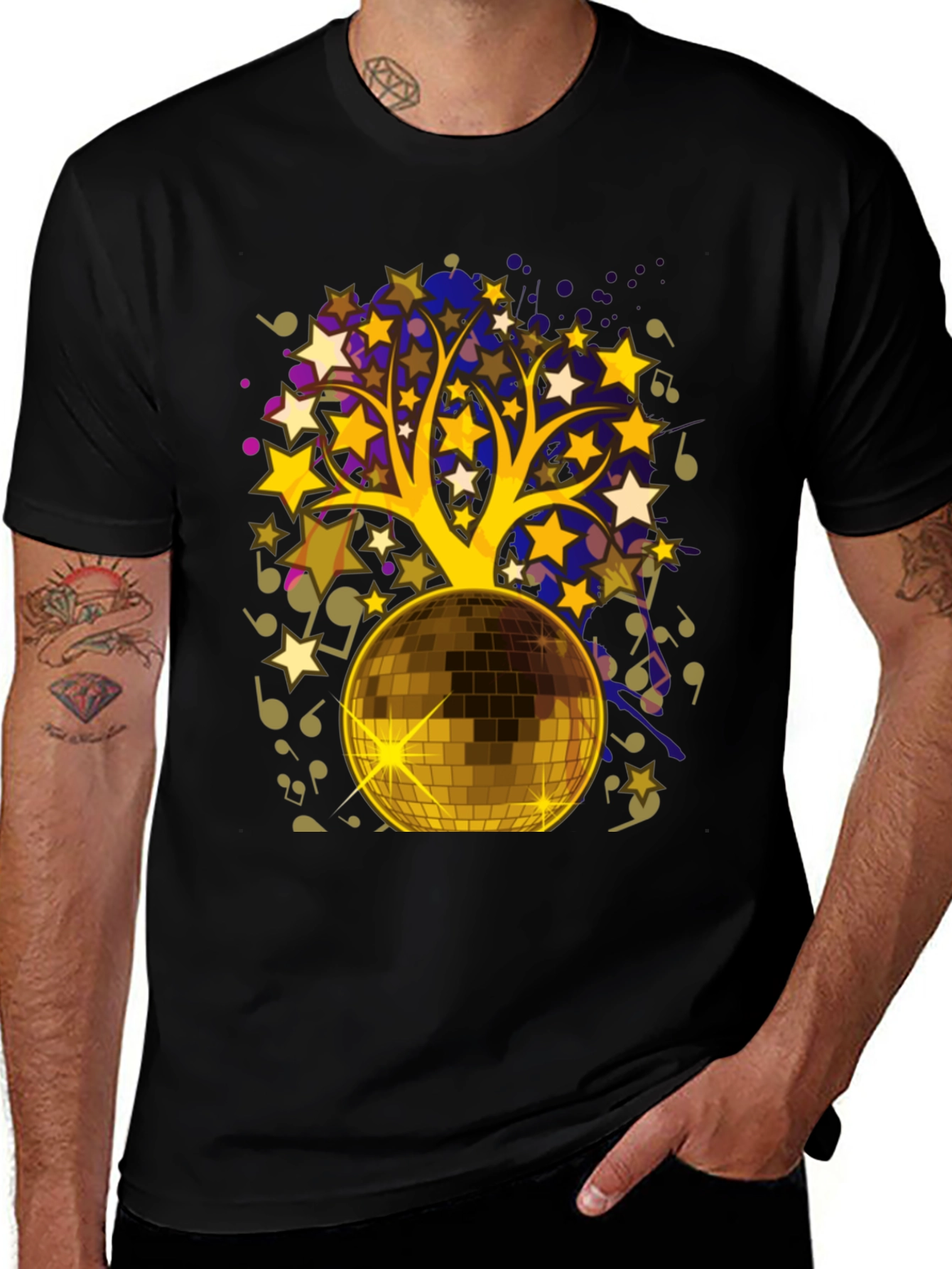 Disco Ball Music Tree Graphic Tee