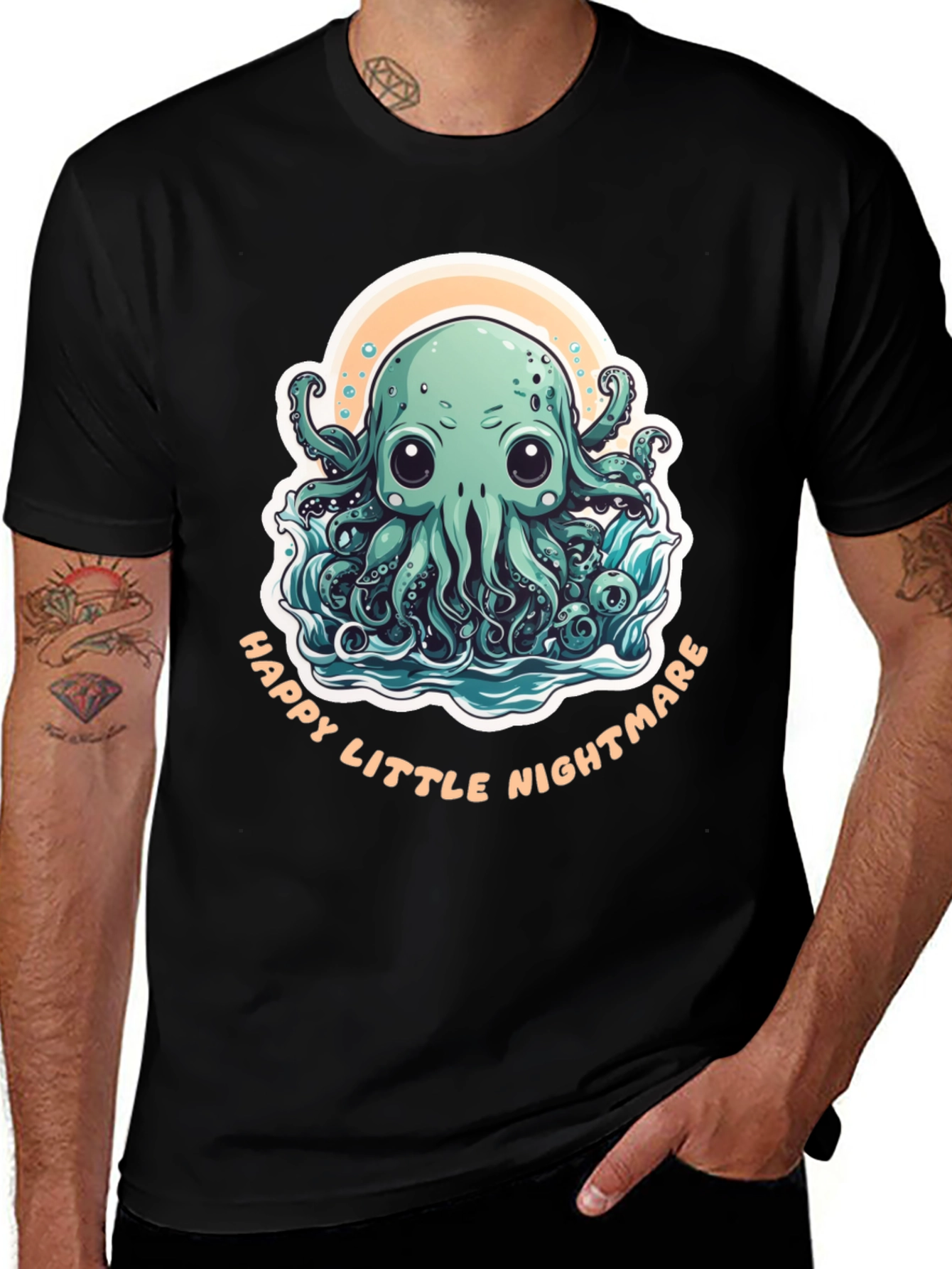 Variant 24 of Happy Little Nightmare Octopus Graphic Tee