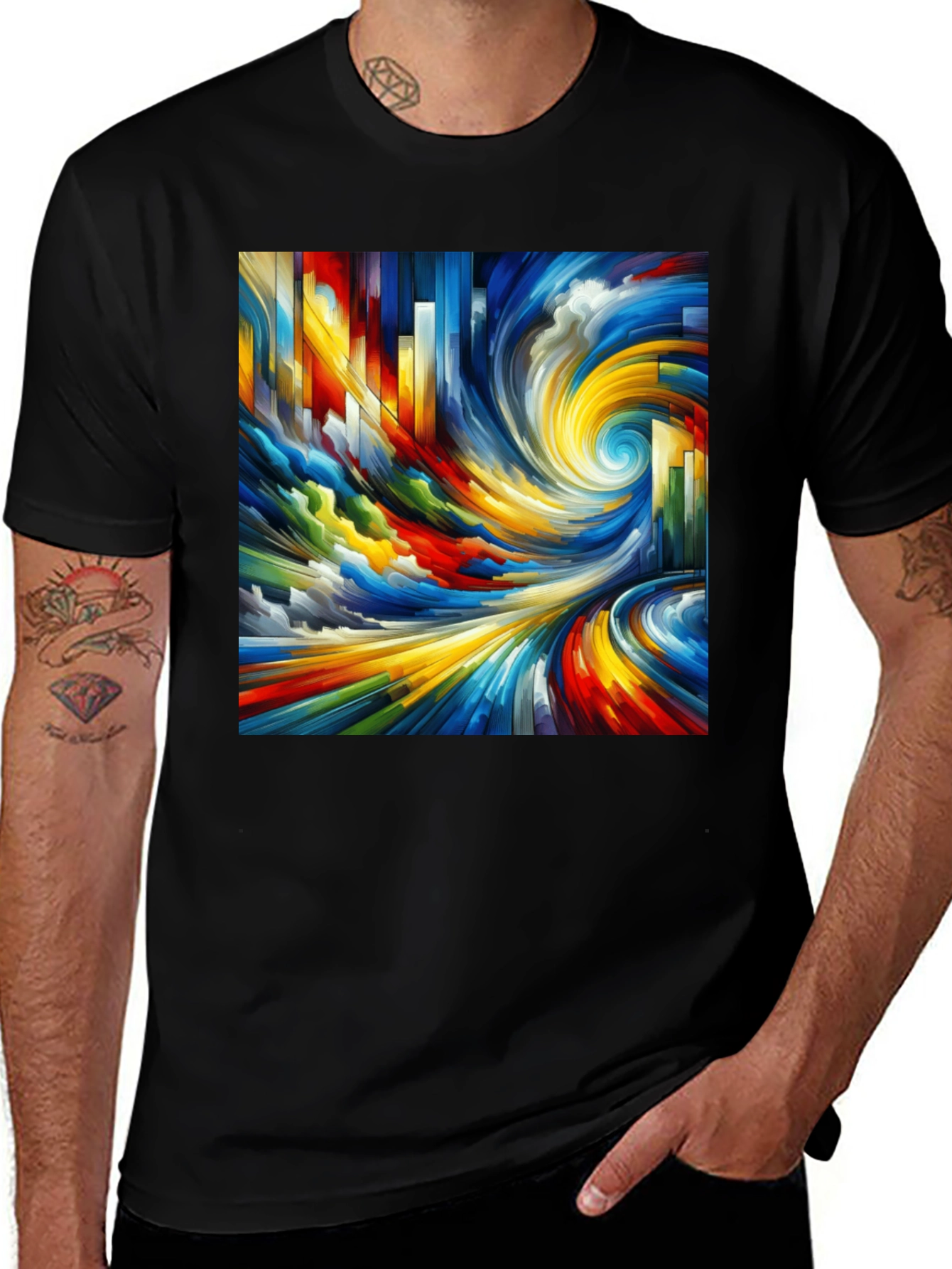 Variant 9 of Abstract Swirl Graphic Tee