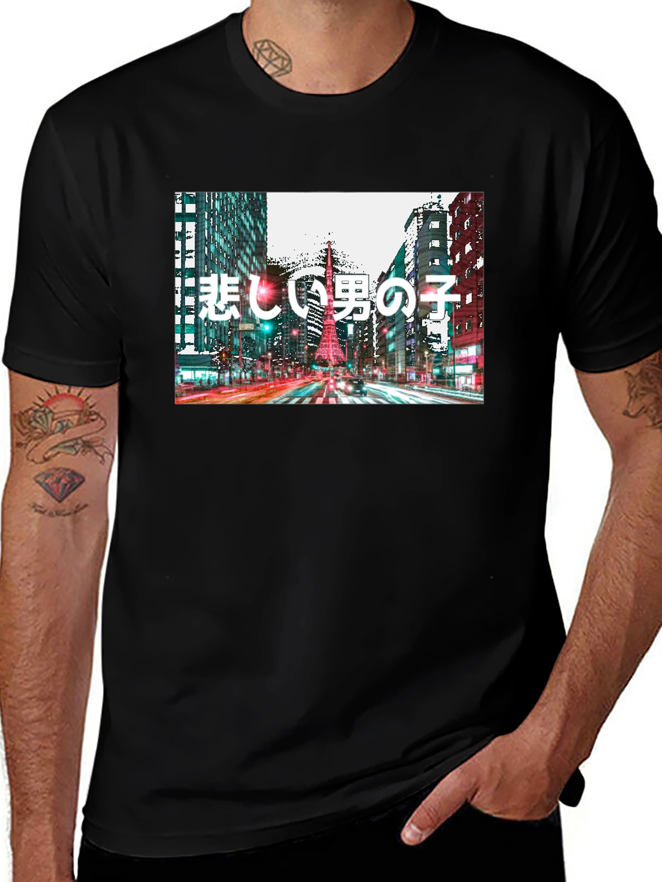 Tokyo Tower Graphic Tee - Sad Boy Aesthetic