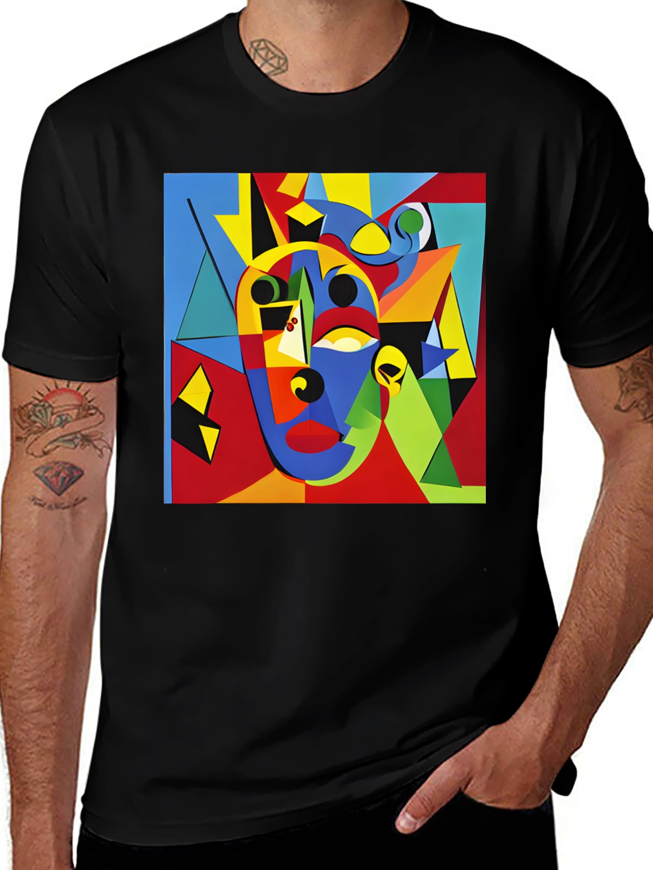 Variant 13 of Abstract Art Graphic Tee - Modern Art T-Shirt