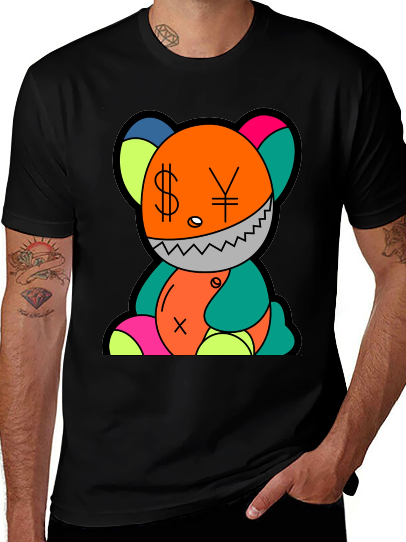 Variant 17 of Funky Cartoon Bear Graphic Tee