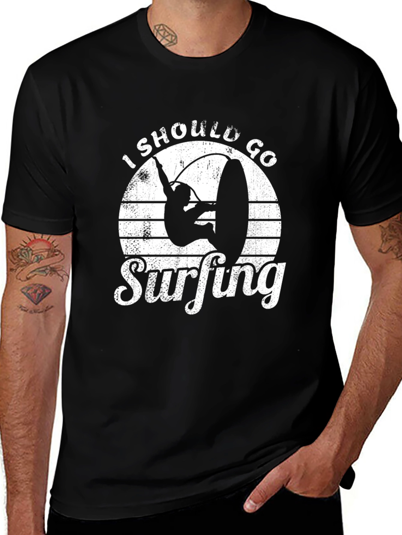 Variant 23 of I Should Go Surfing Graphic T-Shirt