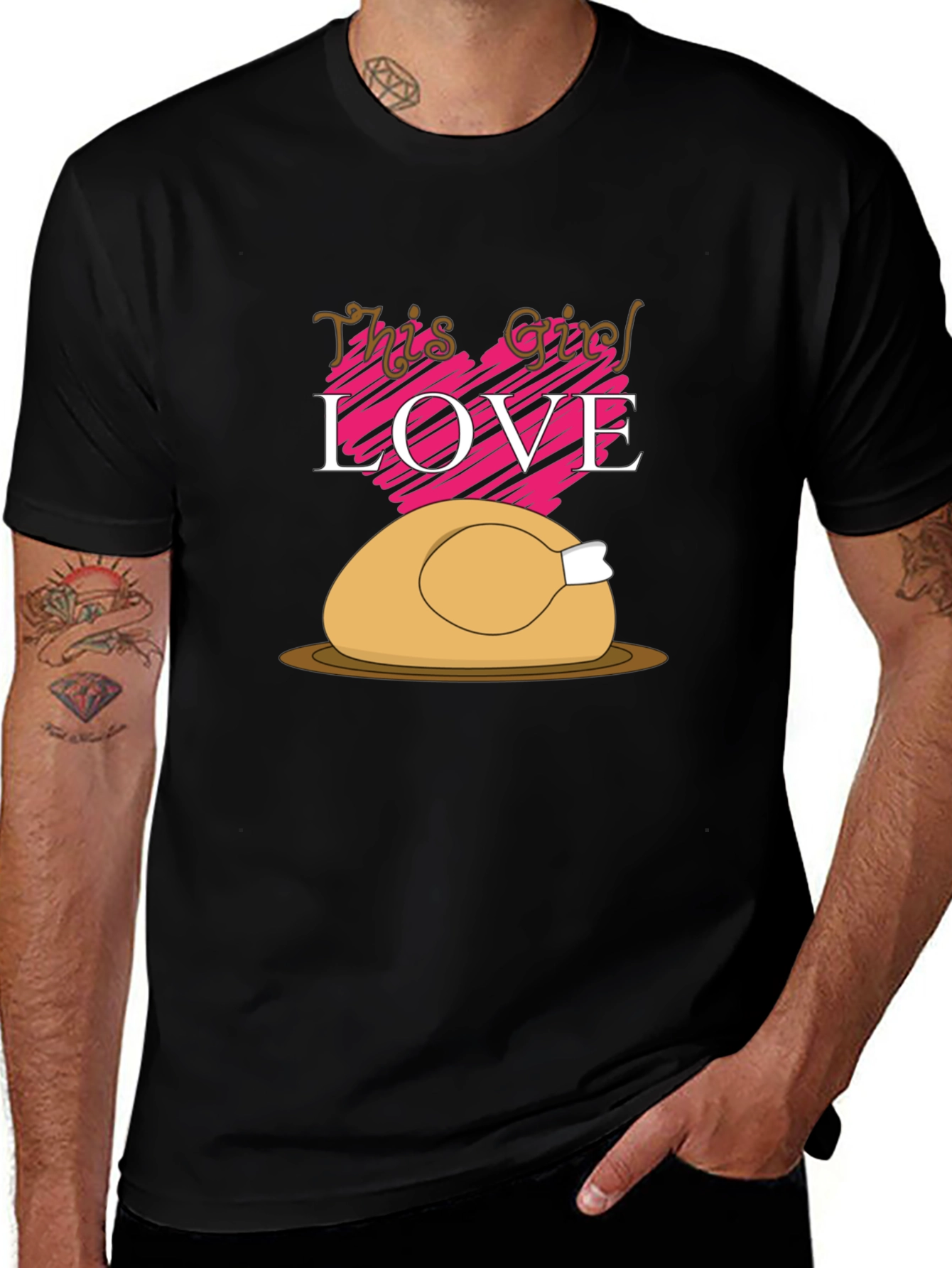 Variant 21 of This Girl Loves Thanksgiving Turkey T-Shirt