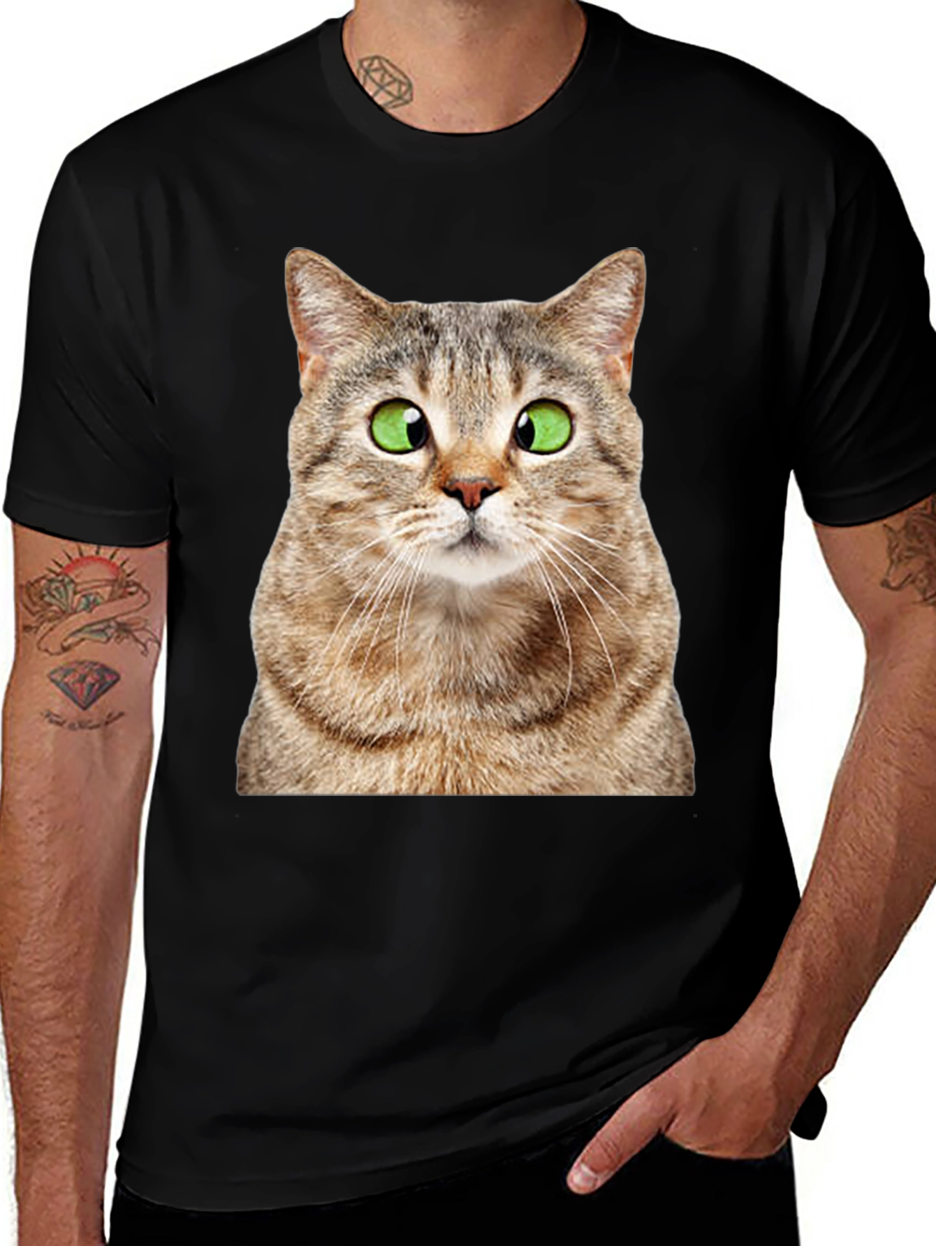 Variant 24 of Cat Face T-Shirt - Funny Pet Lover Tee
