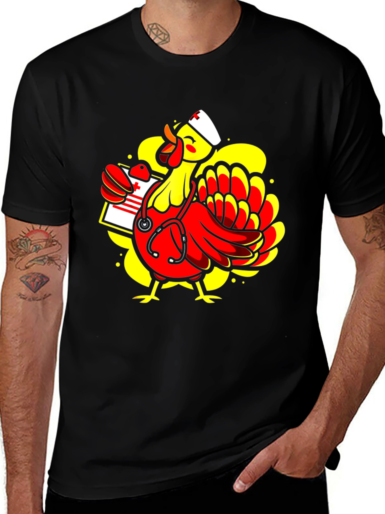 Variant 18 of Nurse Chicken T-Shirt - Funny Animal Tee