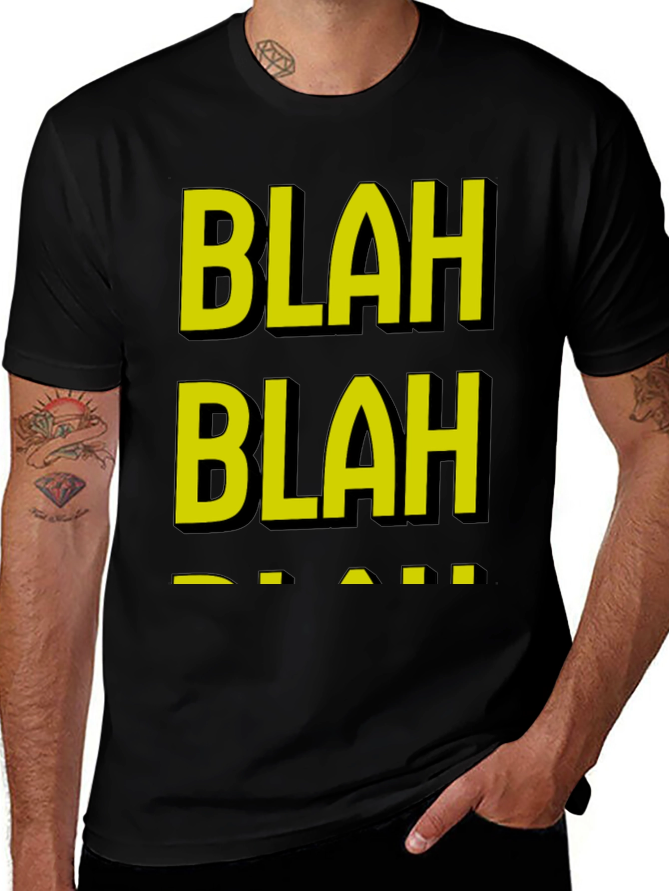 Variant 25 of Blah Blah Graphic Tee - Funny Men's T-Shirt
