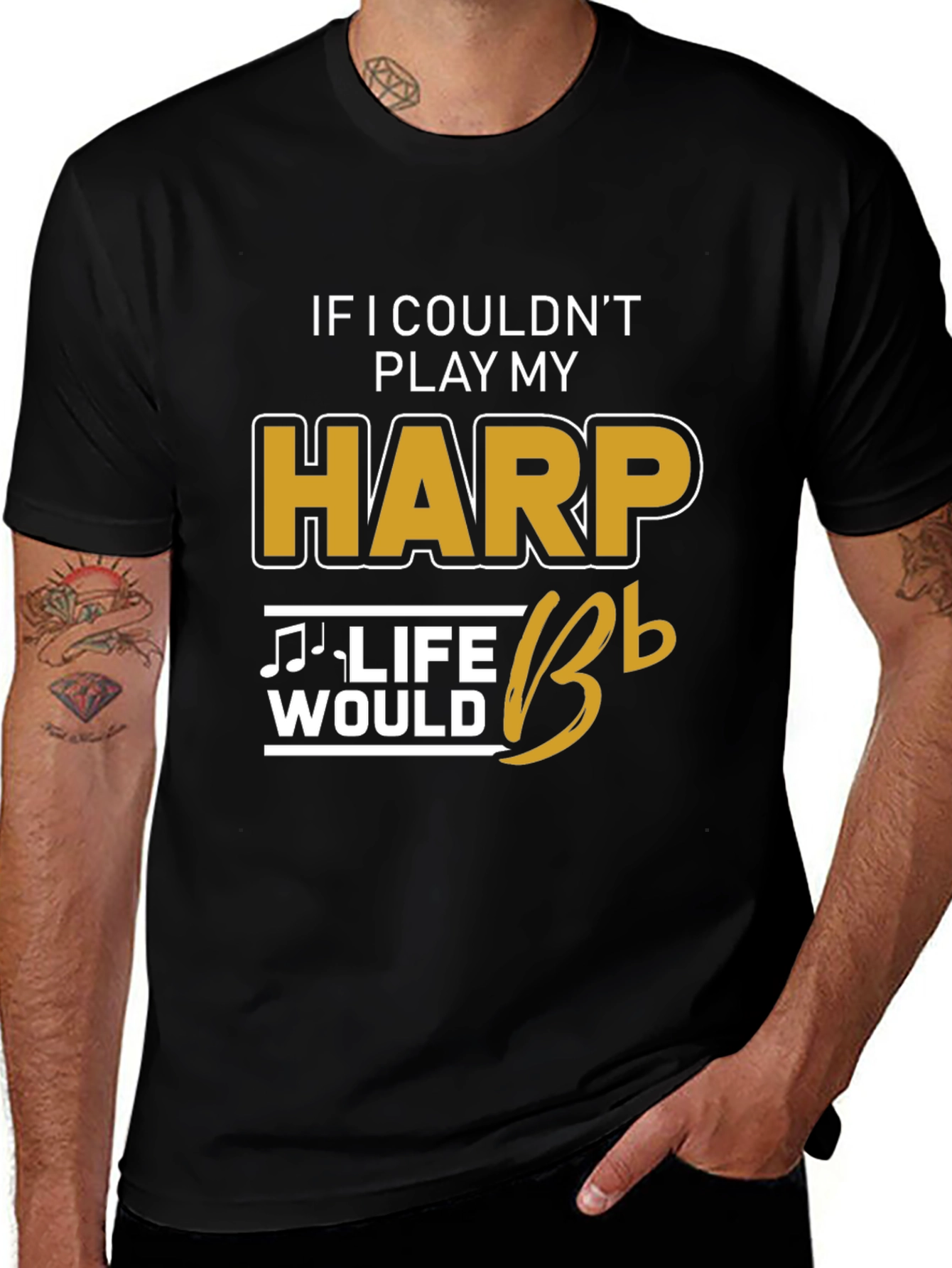 Variant 15 of Harp Player T-Shirt - Music Lover Tee