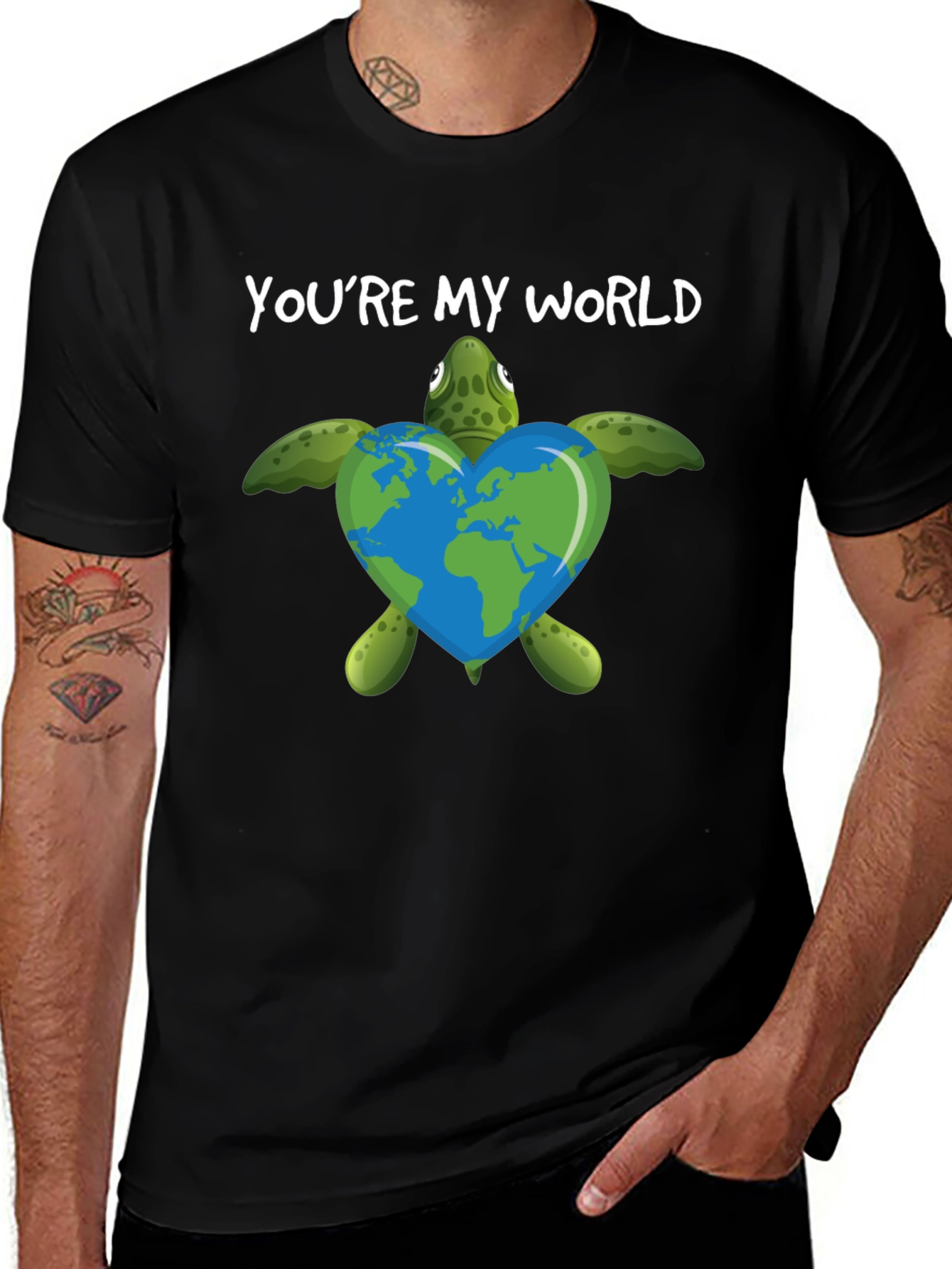 Variant 4 of You're My World Turtle Graphic Tee