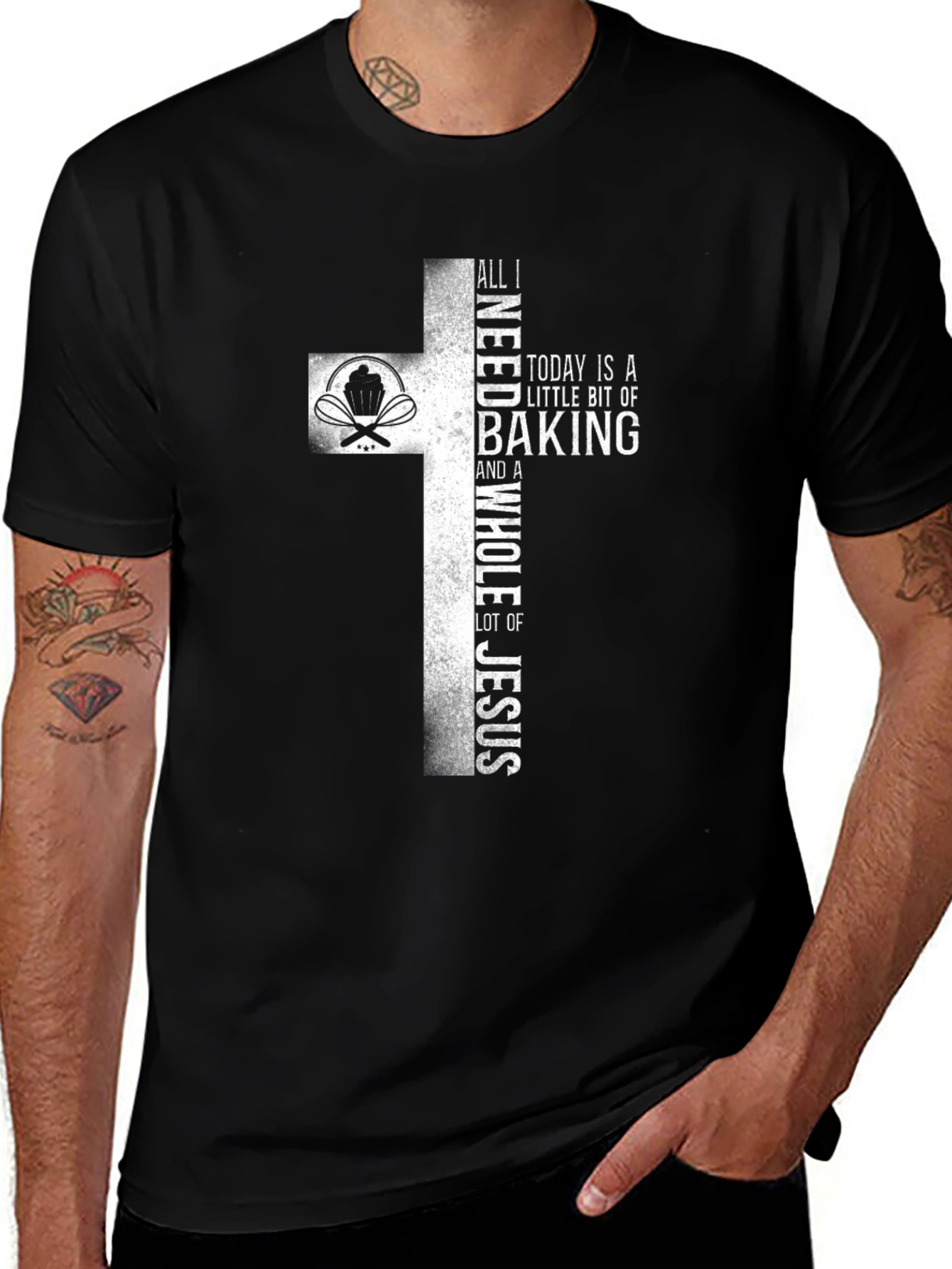 Variant 25 of Baking & Jesus Graphic T-Shirt - Christian Faith Tee