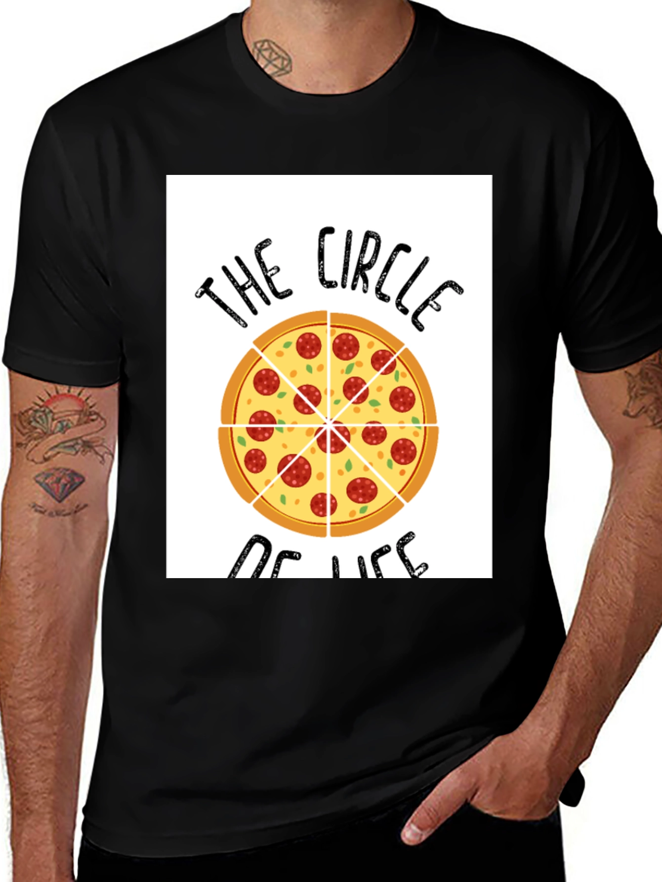 Variant 7 of Pizza Circle of Life Graphic T-Shirt