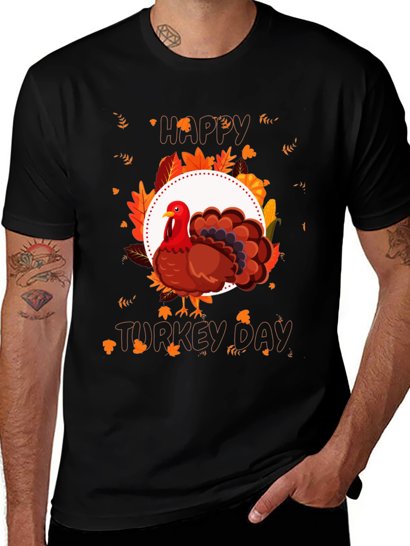 Variant 14 of Happy Turkey Day Graphic Tee