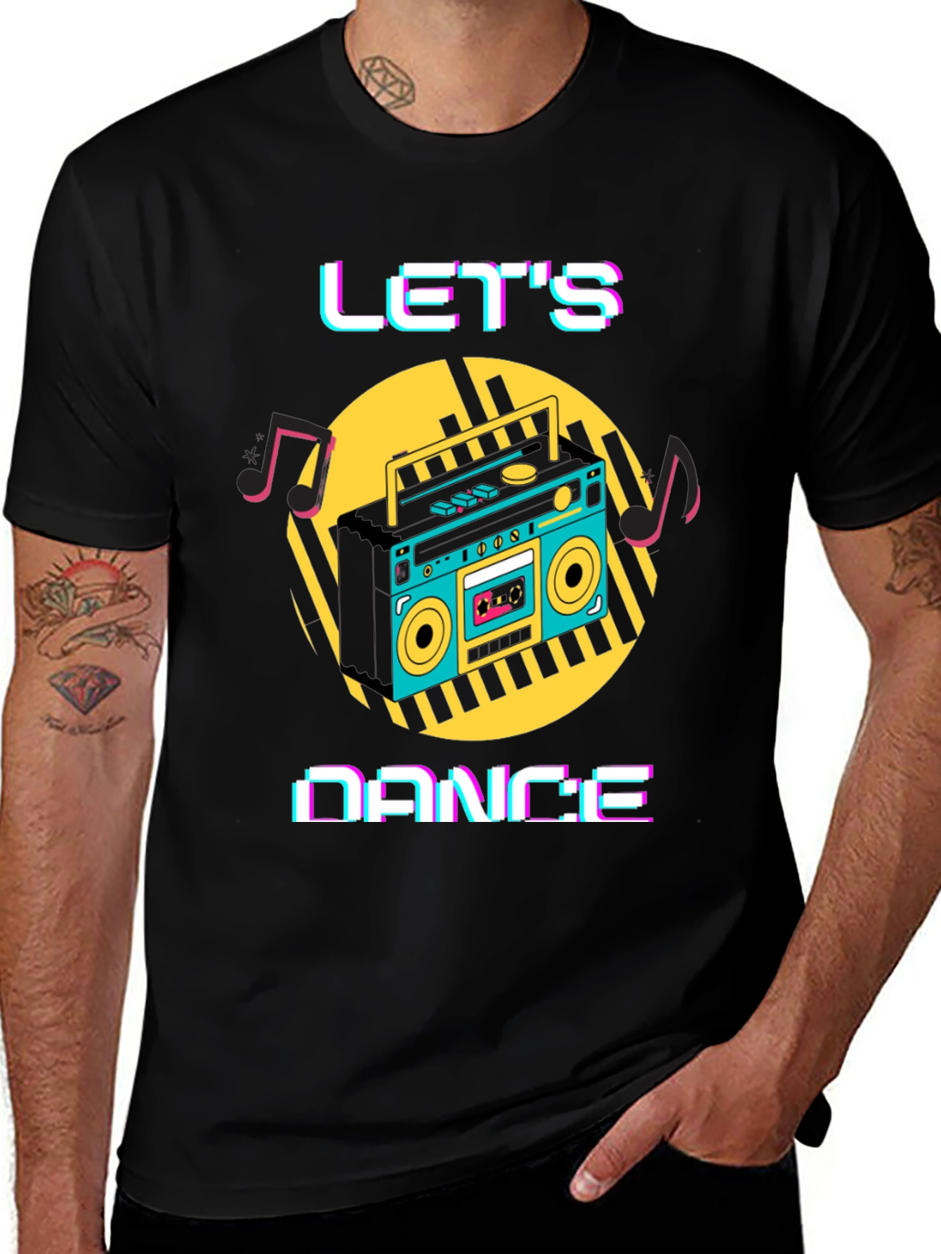 Variant 13 of Let's Dance Retro Boombox T-Shirt