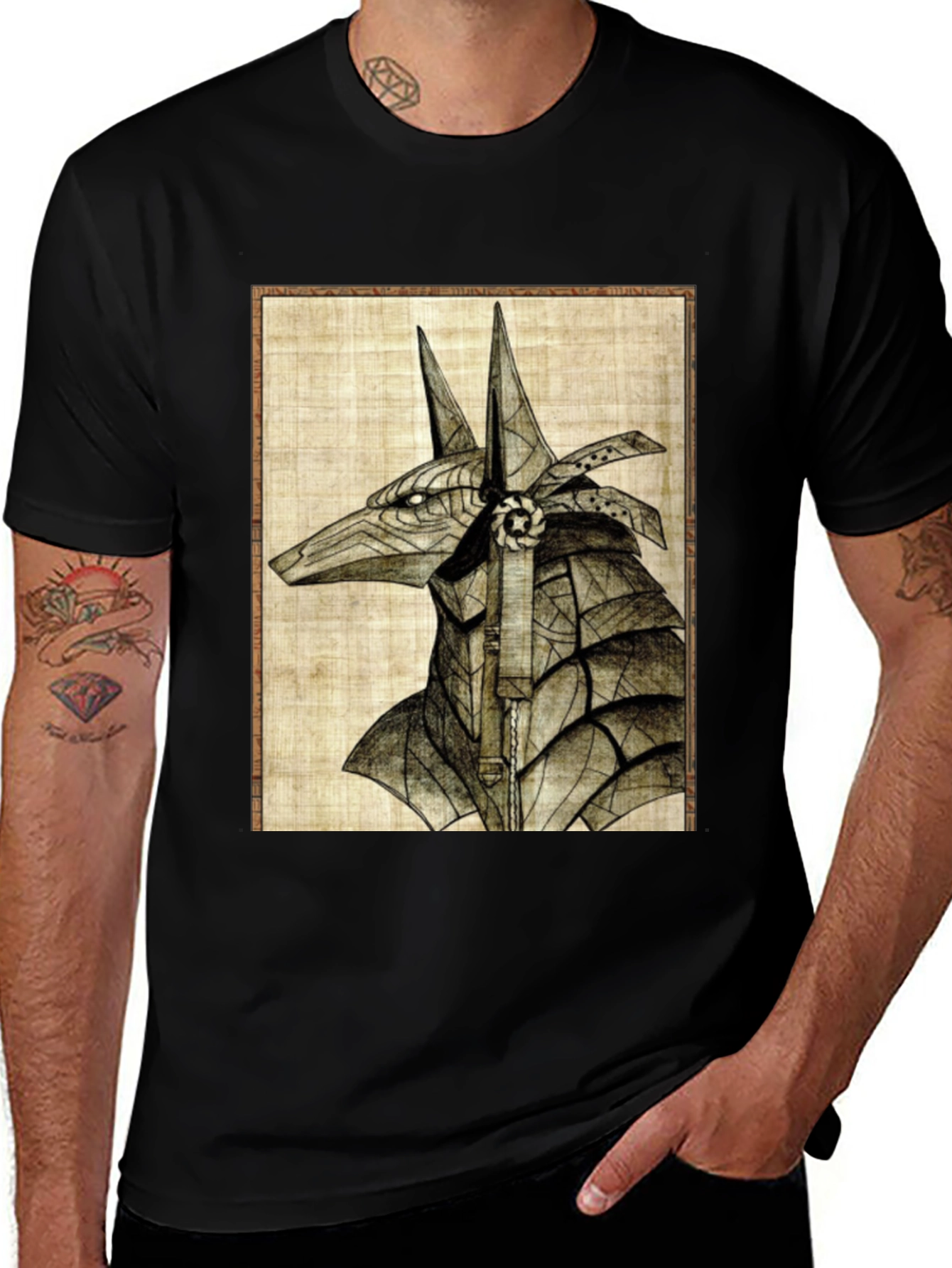 Anubis Graphic Tee - Ancient Egypt Art T-Shirt