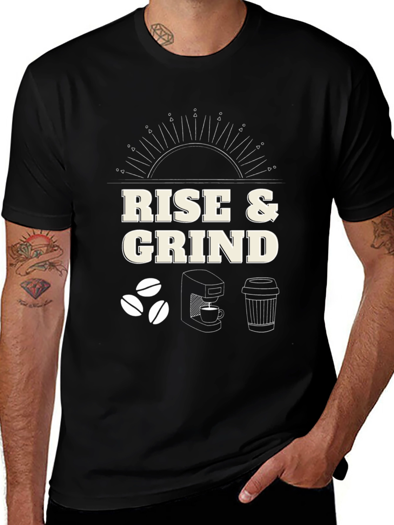 Variant 4 of Rise & Grind Coffee T-Shirt