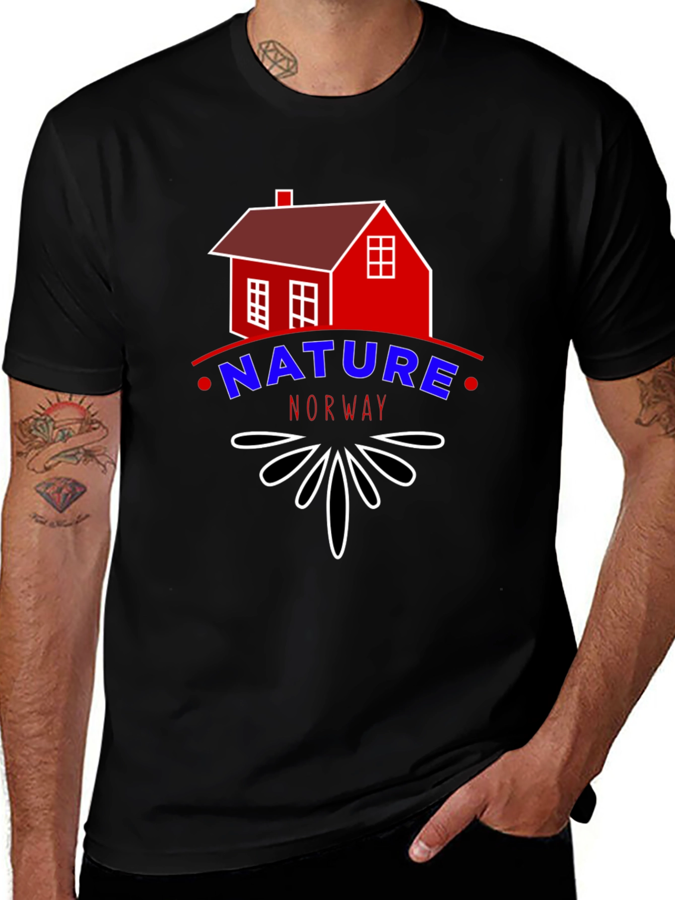Variant 25 of Nature Norway Tee - Cabin Graphic