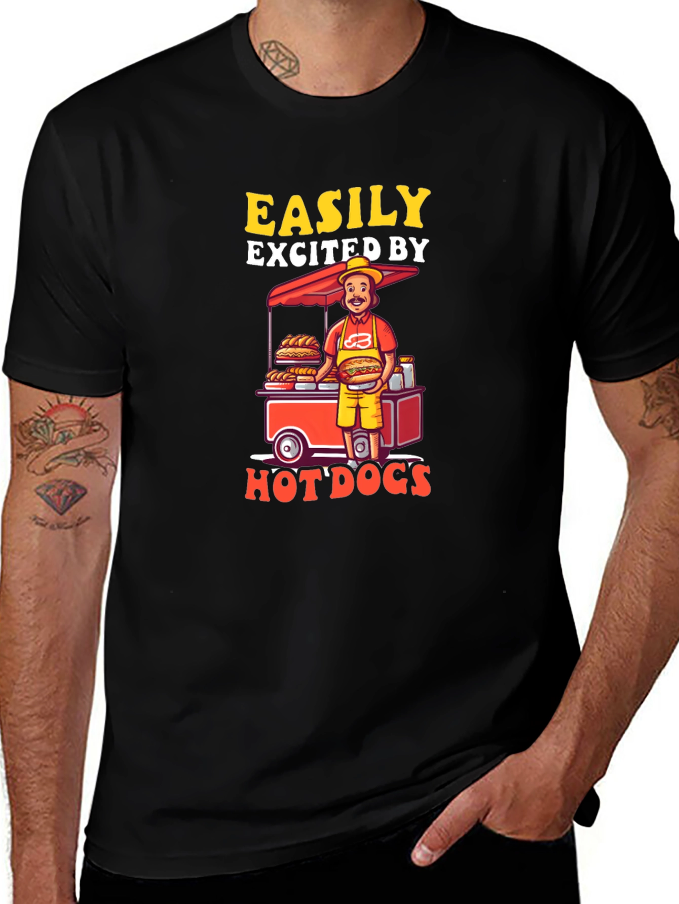 Variant 23 of Easily Excited by Hot Dogs T-Shirt