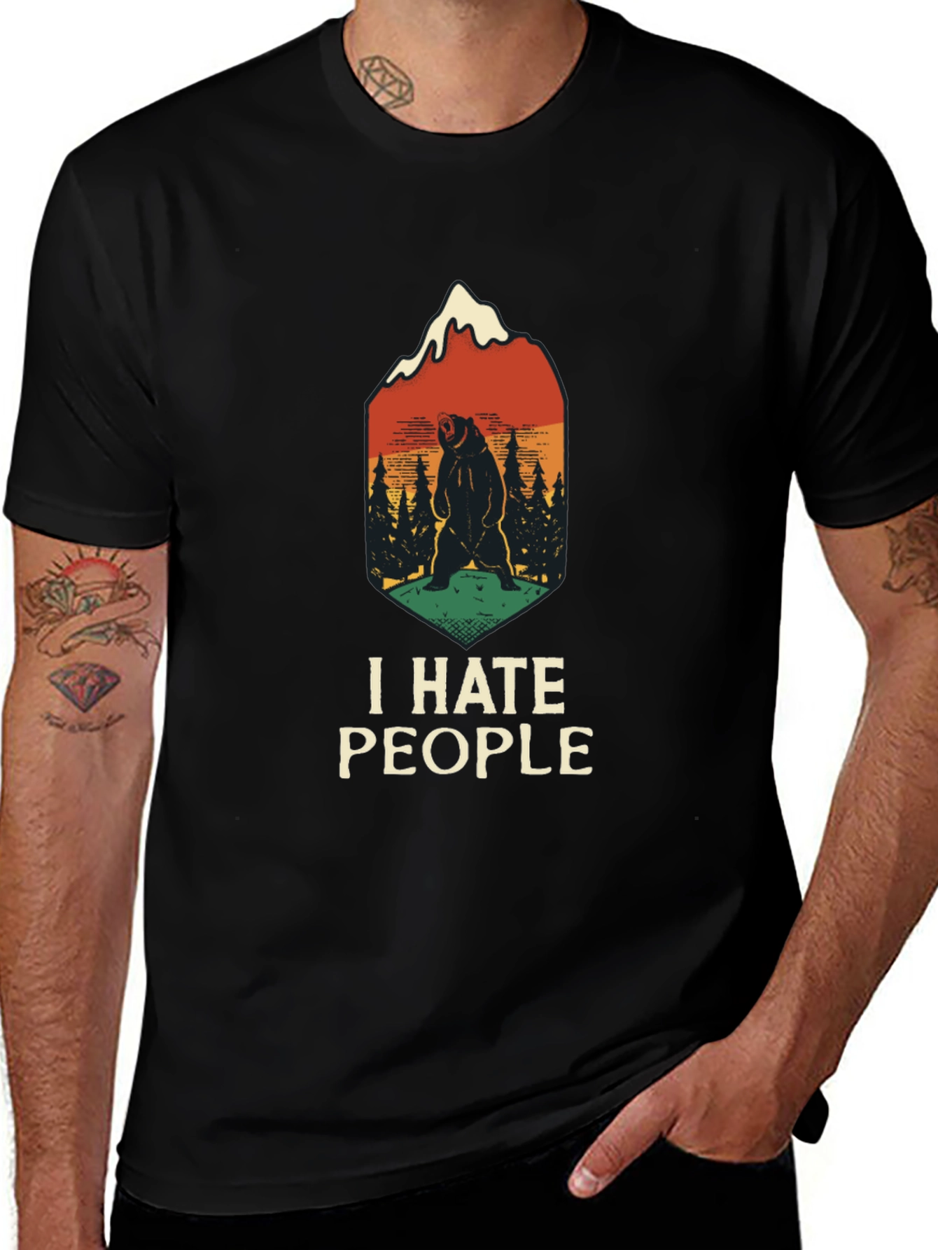 Variant 16 of I Hate People Bear T-Shirt