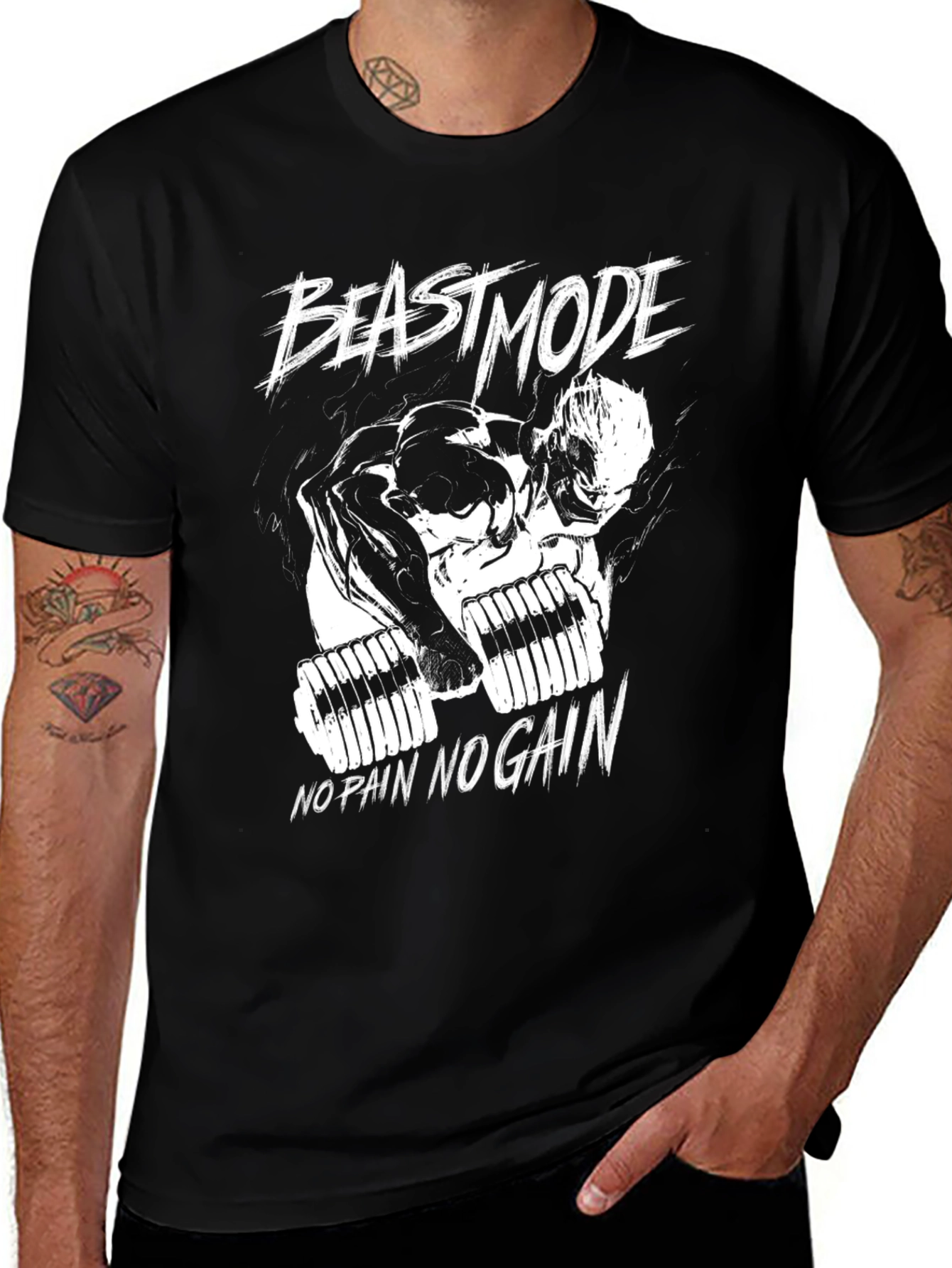 Variant 13 of Beast Mode No Pain No Gain Graphic T-Shirt