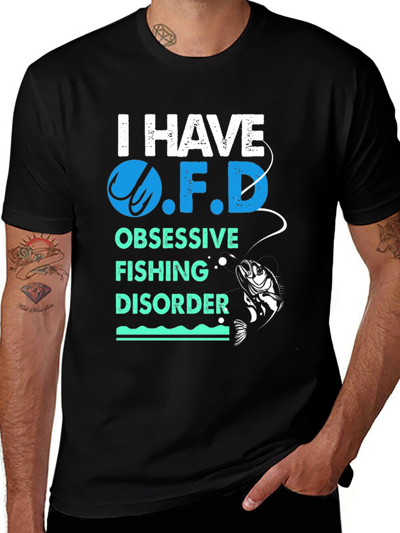 Variant 3 of Obsessive Fishing Disorder T-Shirt