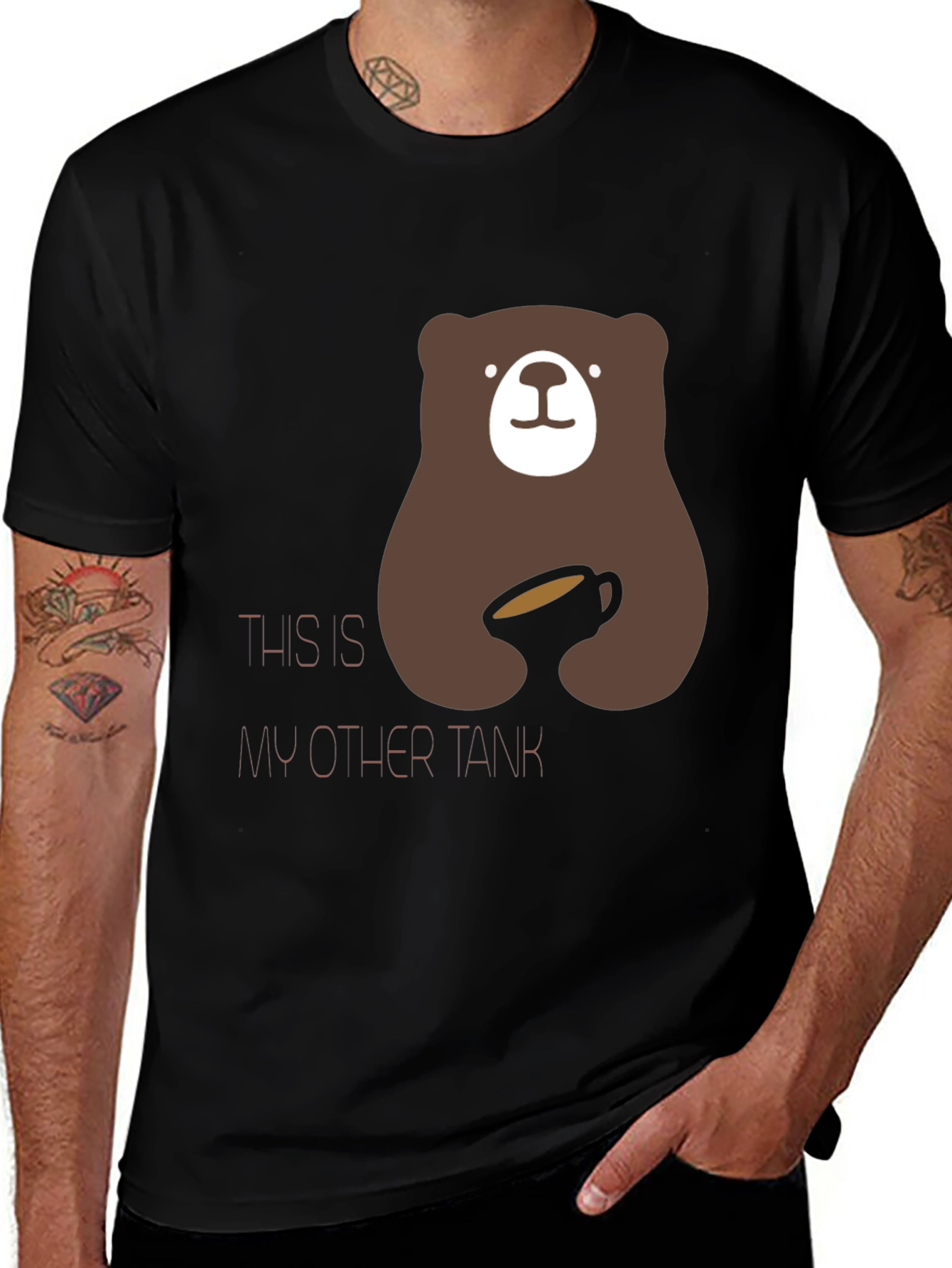 Variant 30 of Bear Coffee Tank T-Shirt
