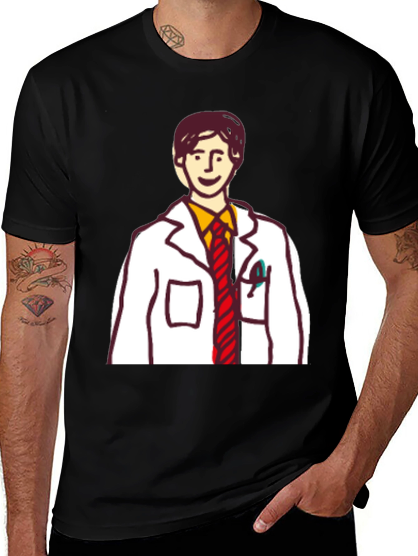 Variant 30 of Cartoon Doctor T-Shirt - Quirky & Unique Design
