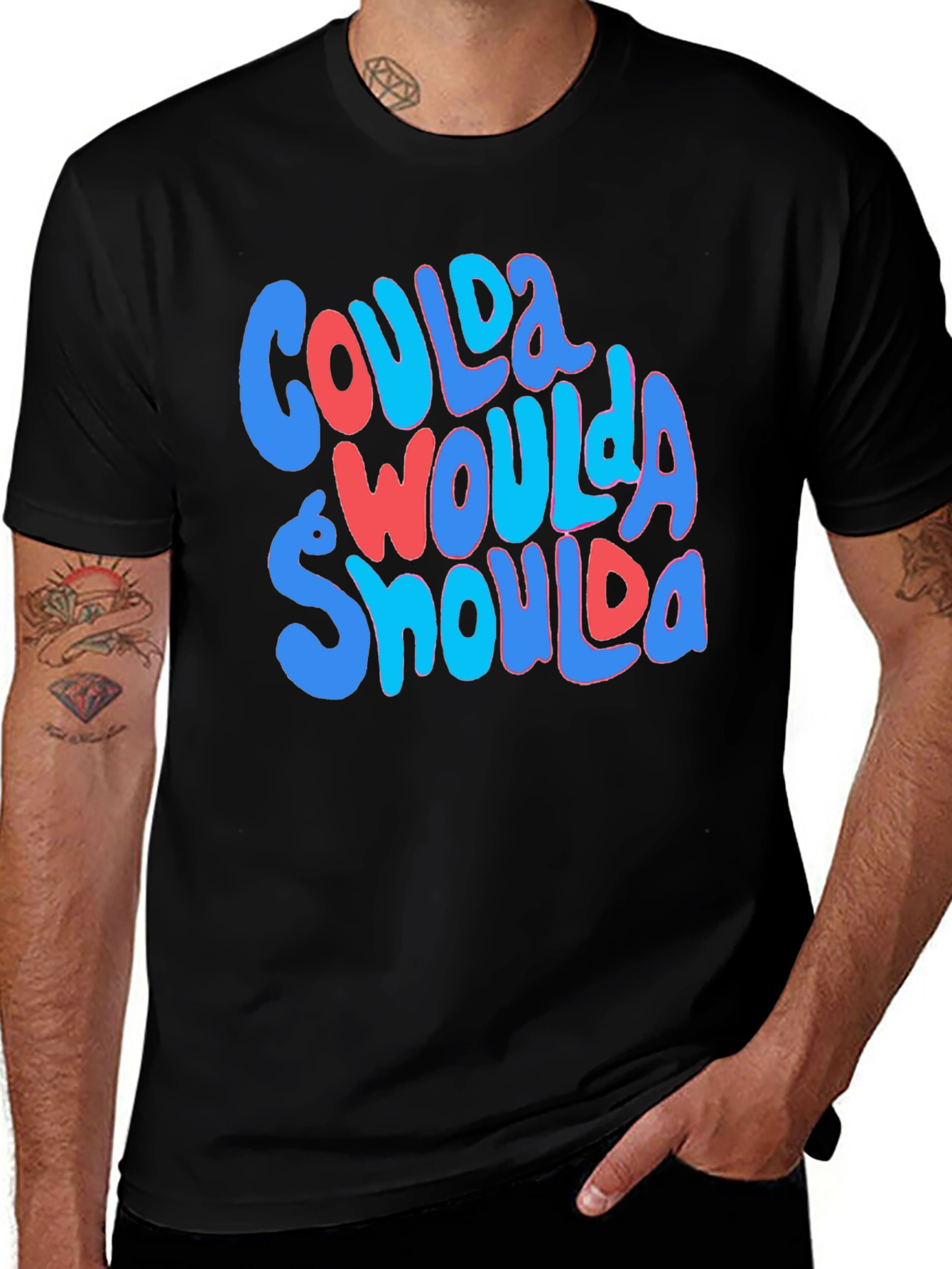 Variant 7 of Retro Coulda Woulda Shoulda Graphic Tee