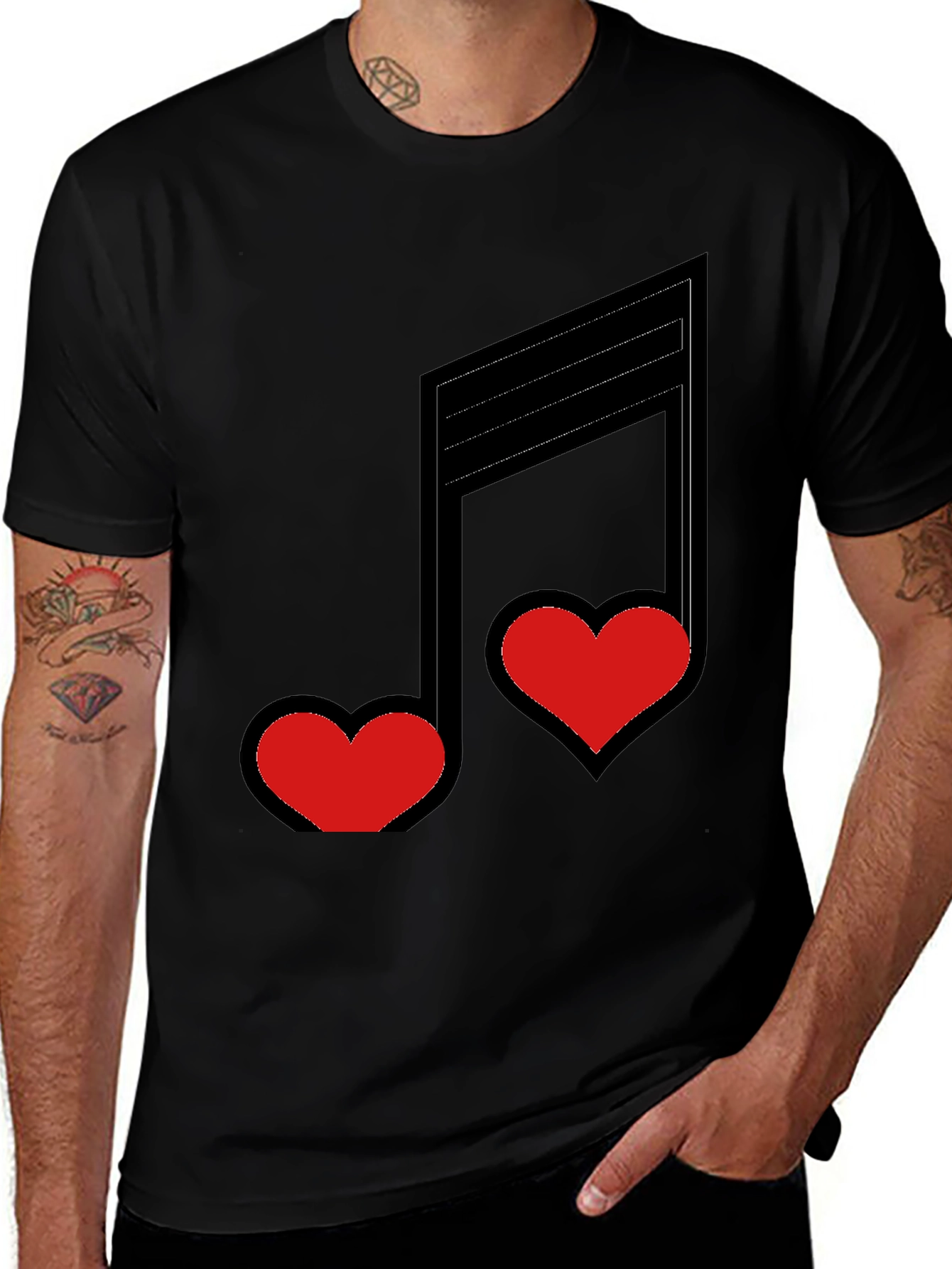 Love Notes Black Graphic Tee