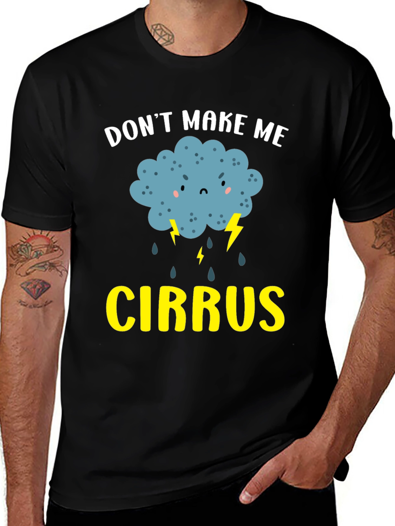 Variant 12 of Don't Make Me Cirrus Black T-Shirt