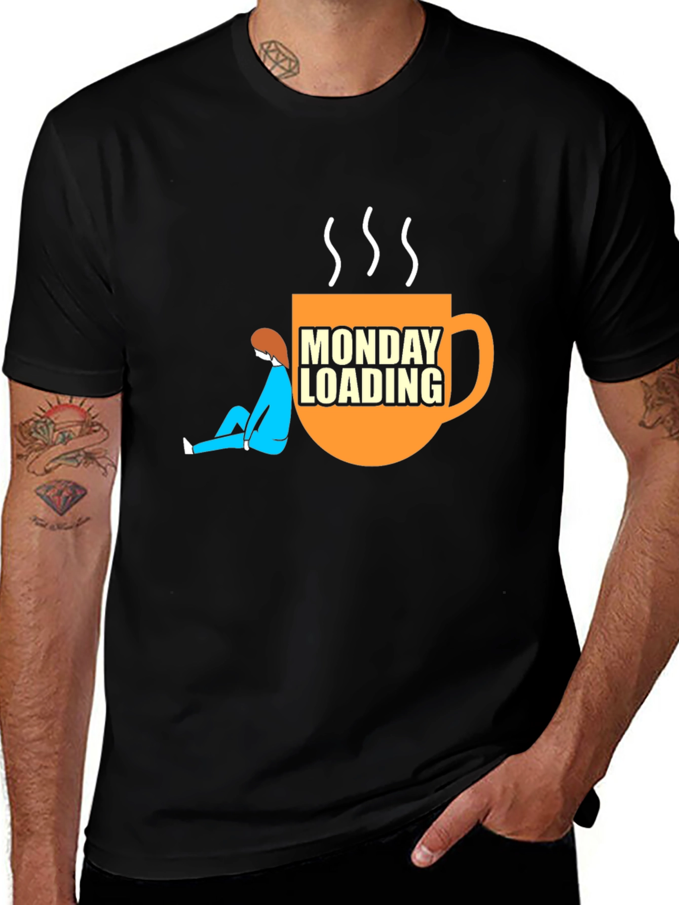 Variant 21 of Monday Loading Graphic T-Shirt, Coffee Lover Tee