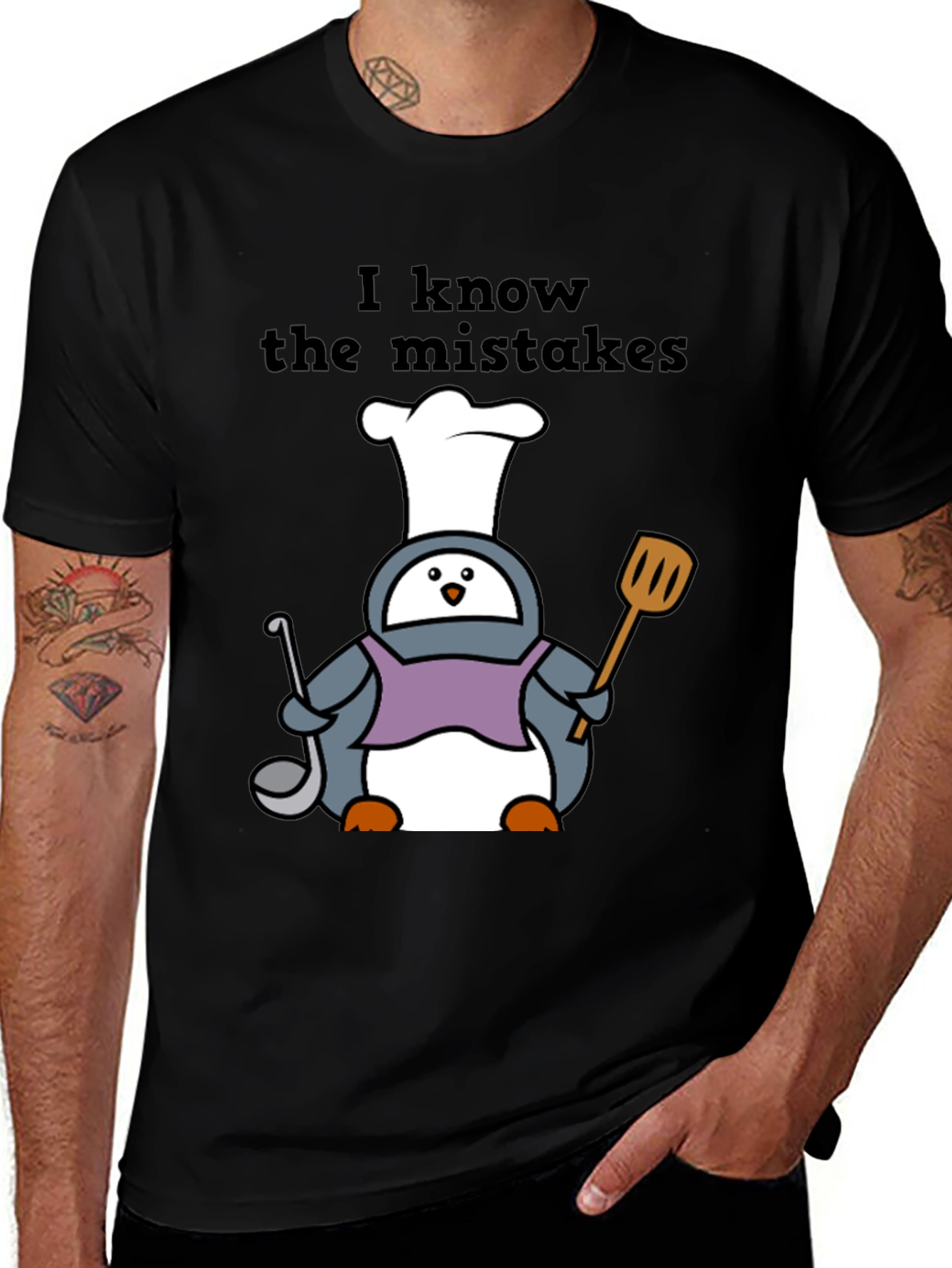 Variant 26 of Funny Cook Penguin T-Shirt - I Know the Mistakes Tee