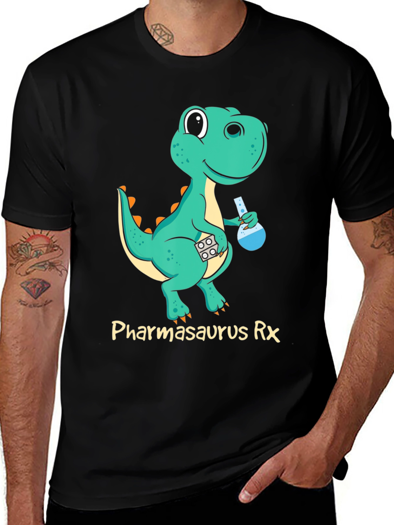 Variant 12 of Pharmasaurus Rex T-Shirt - Pharmacy Dino Tee
