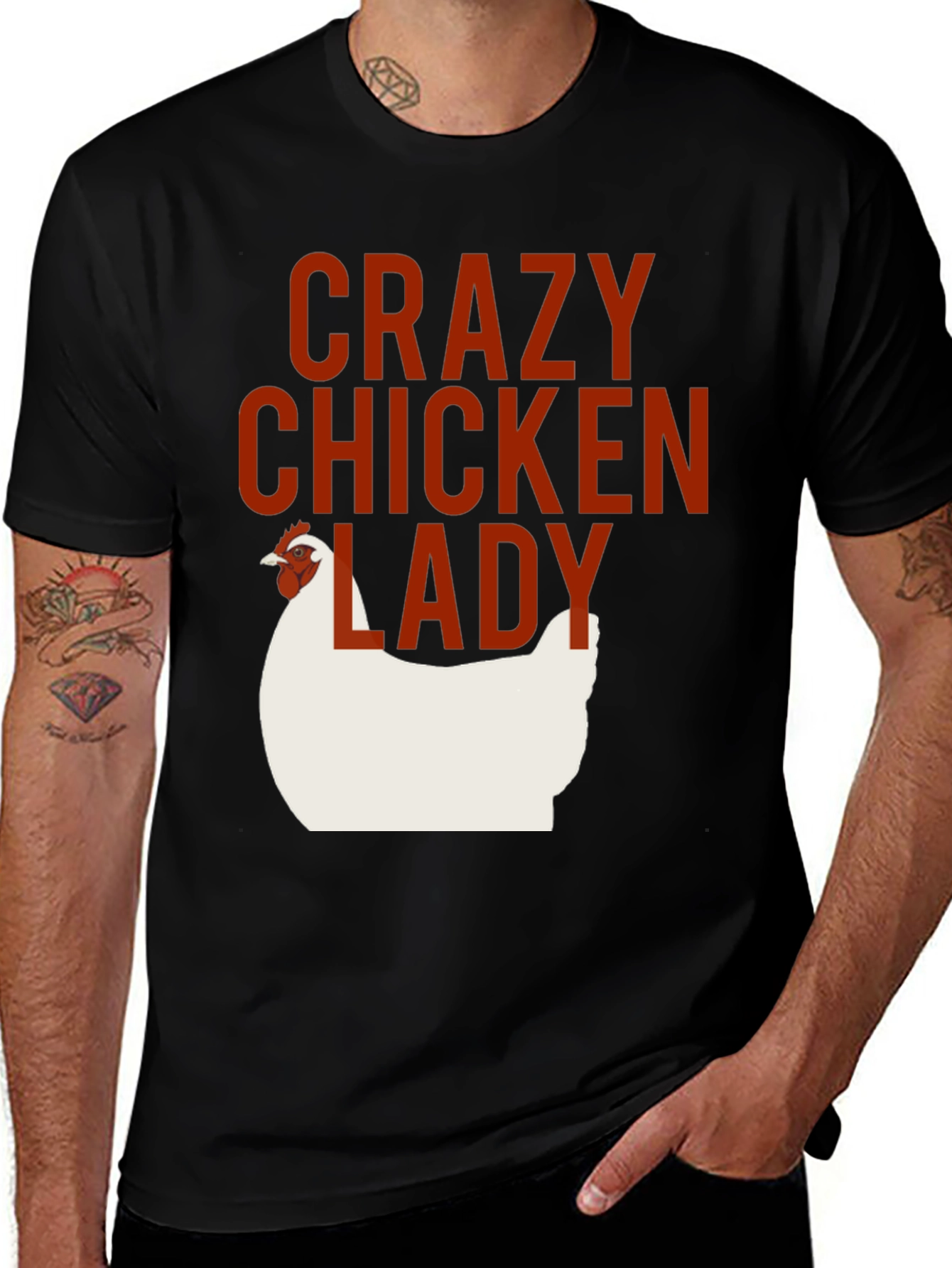 Variant 21 of Crazy Chicken Lady T-Shirt