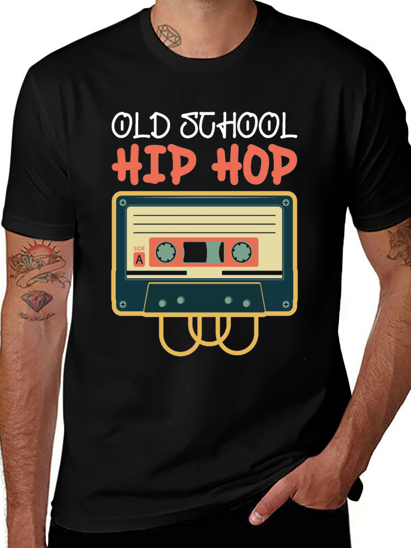 Variant 3 of Retro Old School Hip Hop Cassette Tape T-Shirt