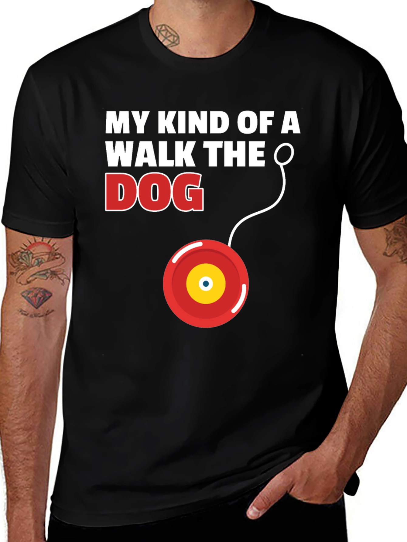 Variant 5 of Funny Yo-Yo Dog Walk T-Shirt
