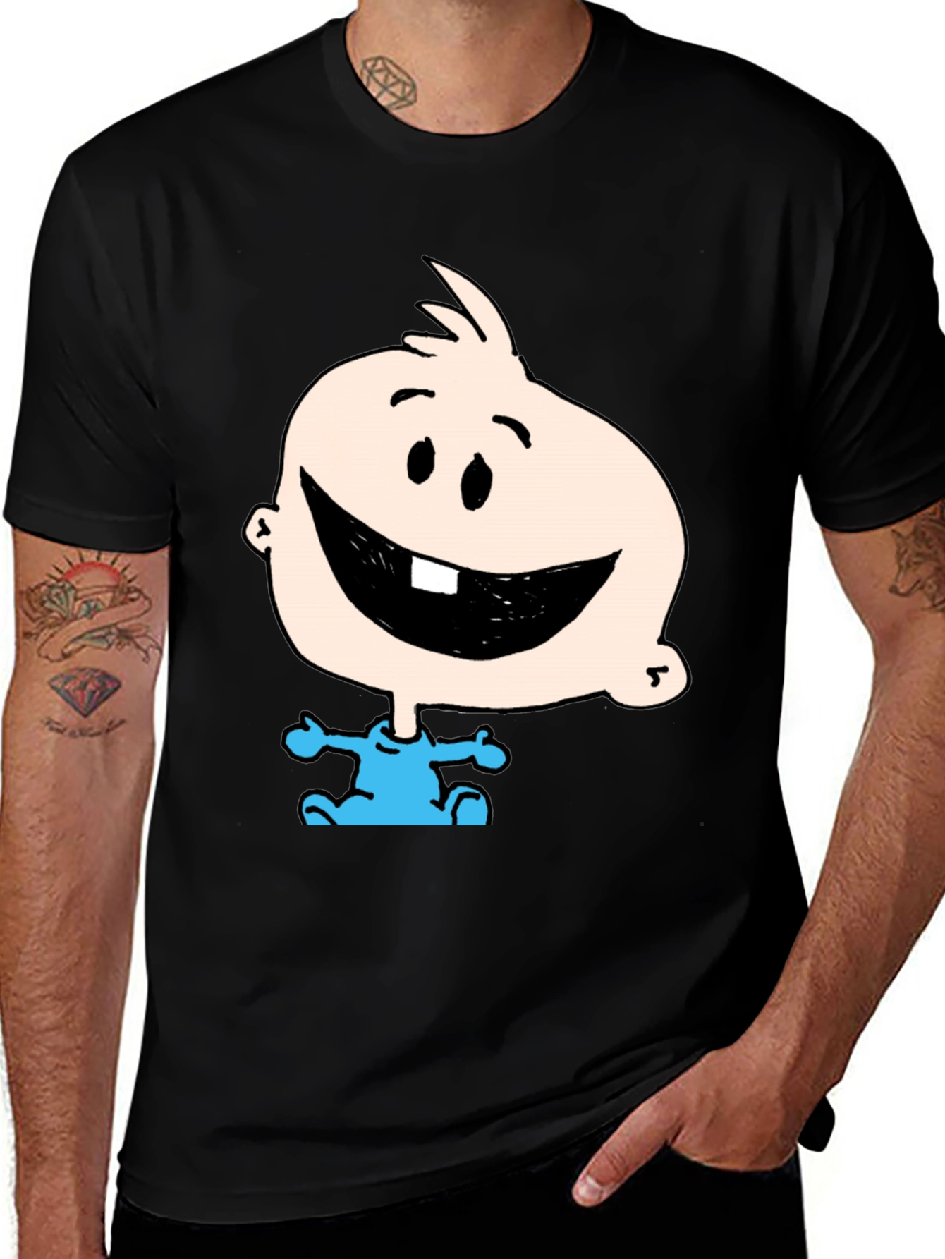 Variant 16 of Cartoon Baby Graphic Black T-Shirt